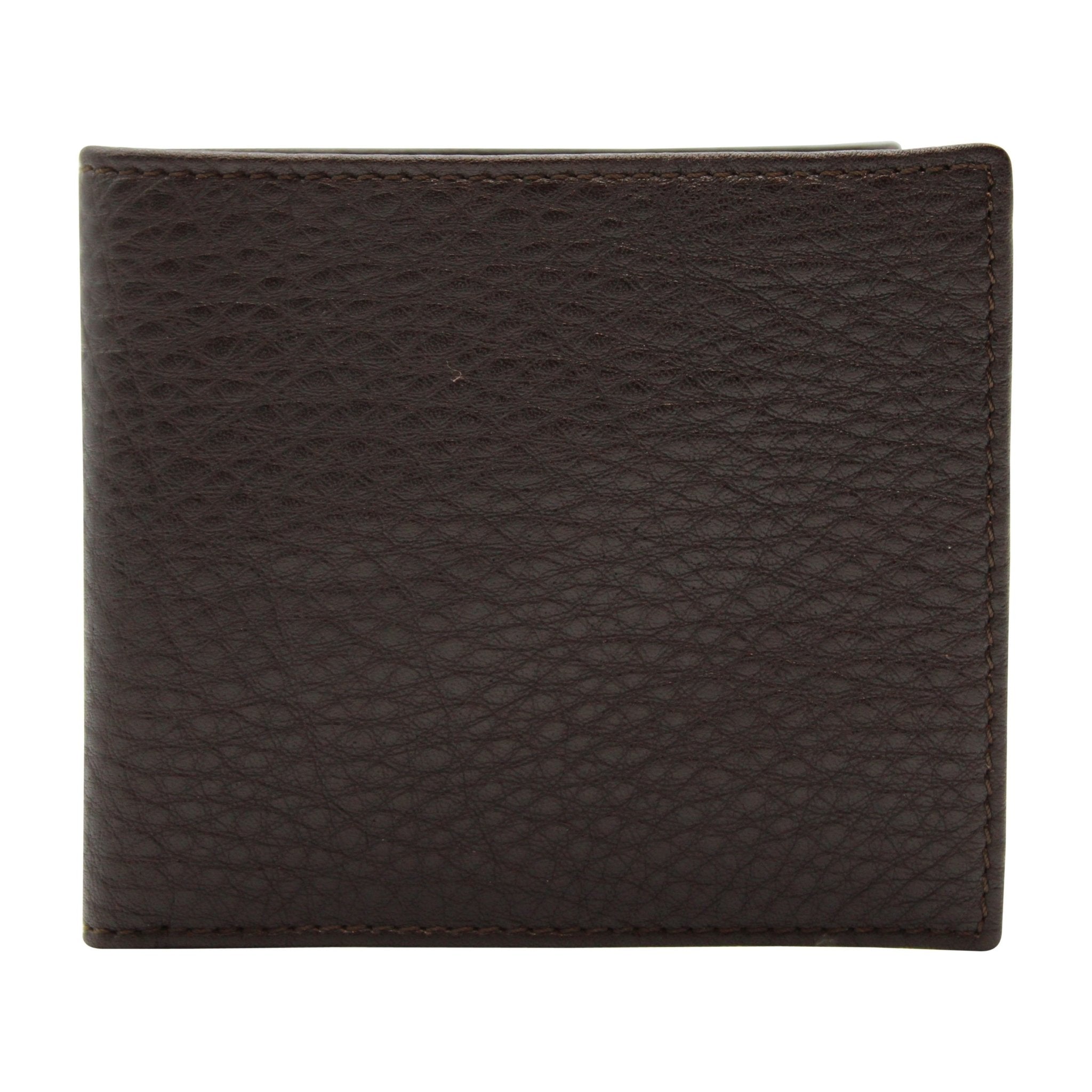 HB Leather Wallet for Men - 8 Credit Card Slots & Cash Holder - Dark Brown - Slim RFID Blocking Bifold Wallet for Everyday Use & Travel