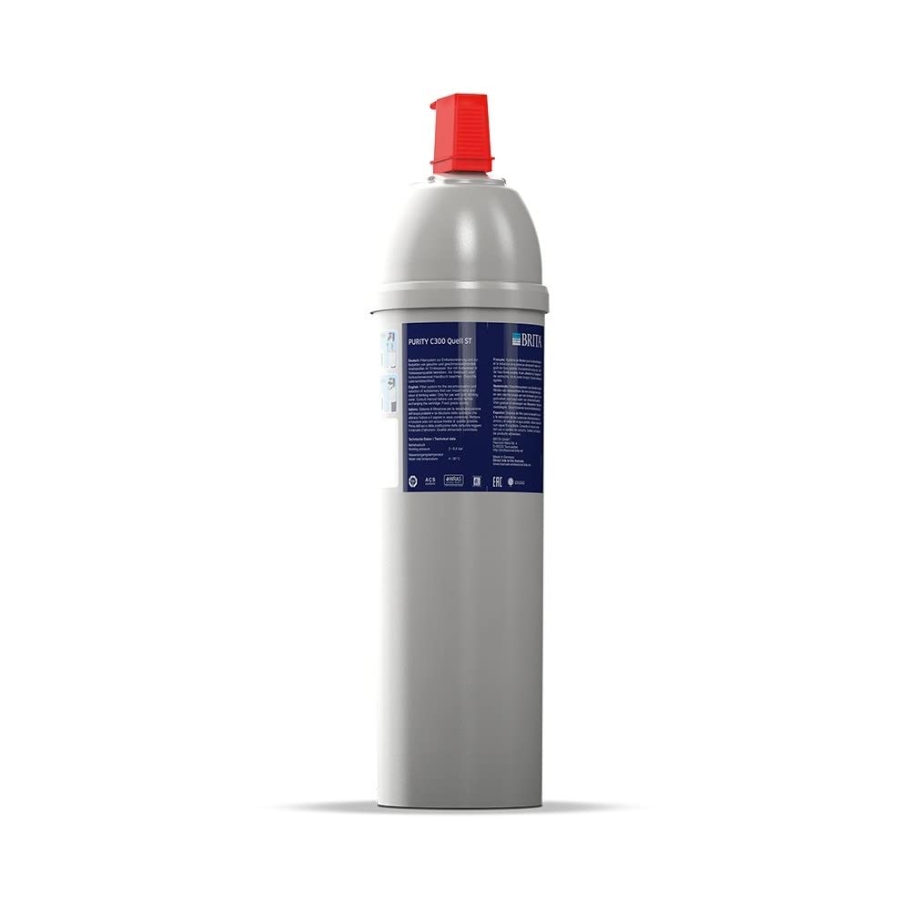 BRITA PURITY C300 Quell ST Replacement Water Filter Cartridge - 124 x 123 x 476 mm, 3464 Liters Capacity - Perfect for Home & Office Water Filtration Systems