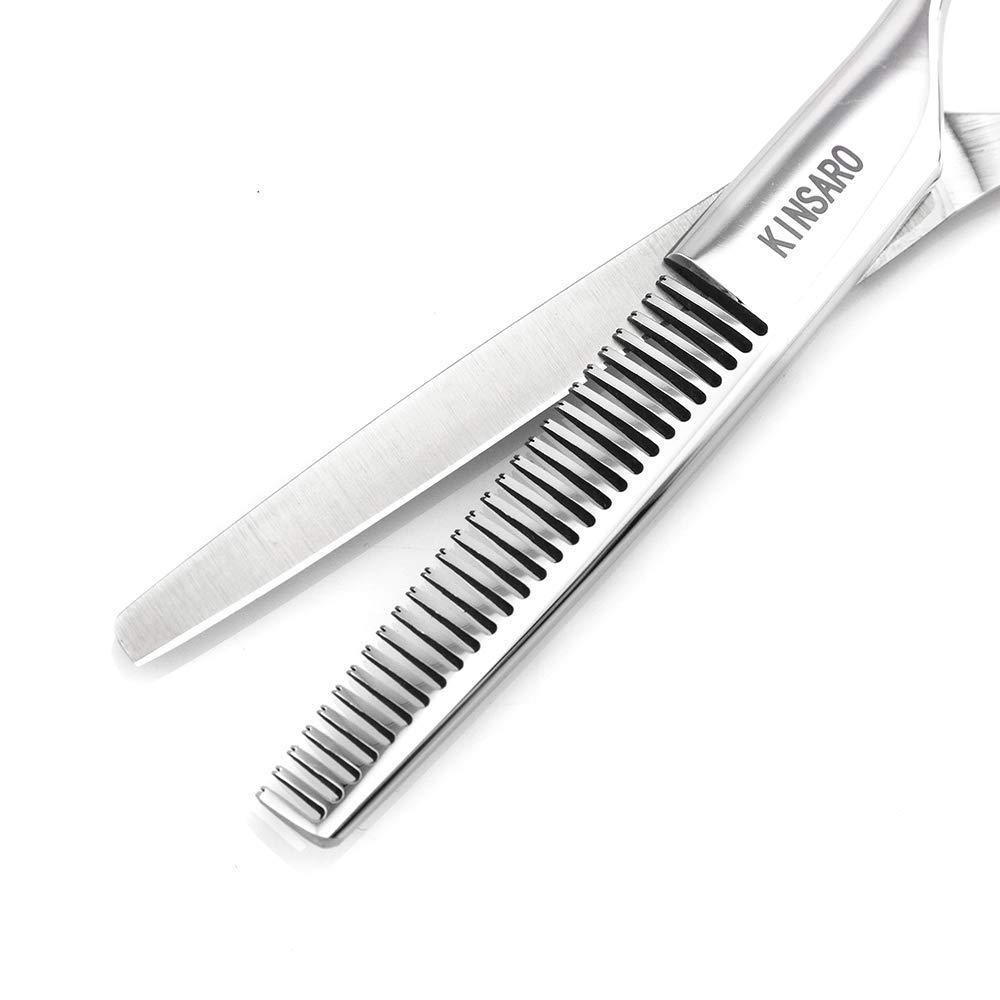 Kinsaro Professional 5.5 Inch Hair Cutting Scissors & Thinning Shears Set - Barber Styling Shears for Precision Haircuts, Trimming, and Texturizing - Perfect for Salon Professionals and Home Hair Care