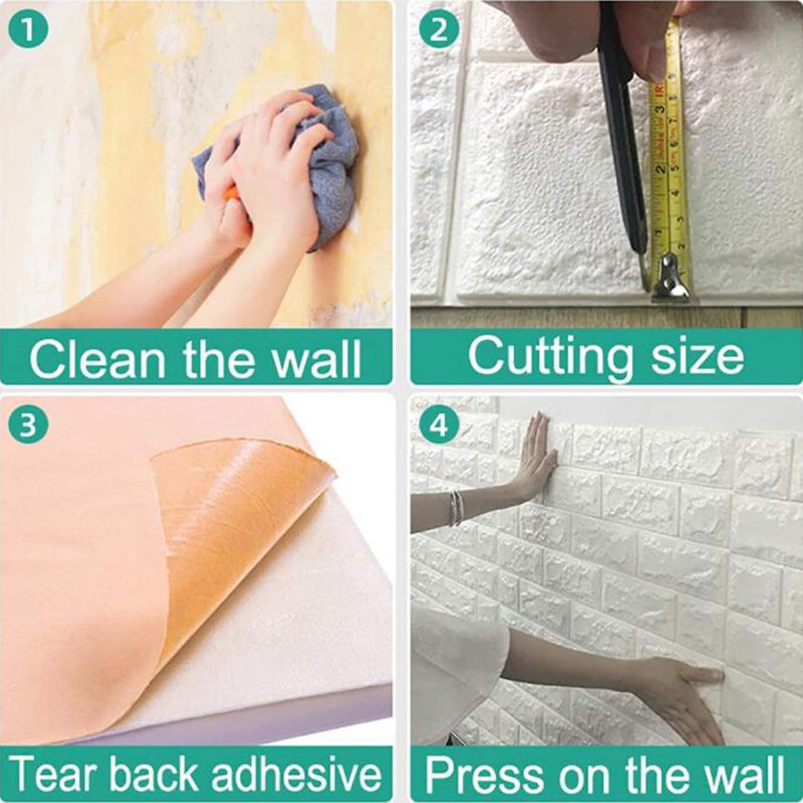 3D Foam Brick Wallpaper - Self-Adhesive 8MM Thick DIY Wall Stickers, Embossed Brick & Stone Effect Wall Panels for Living Room, Bedroom & Home Office Décor (10 or 20 Pcs) - Perfect for Accent Walls, Feature Walls & Interior Design Projects