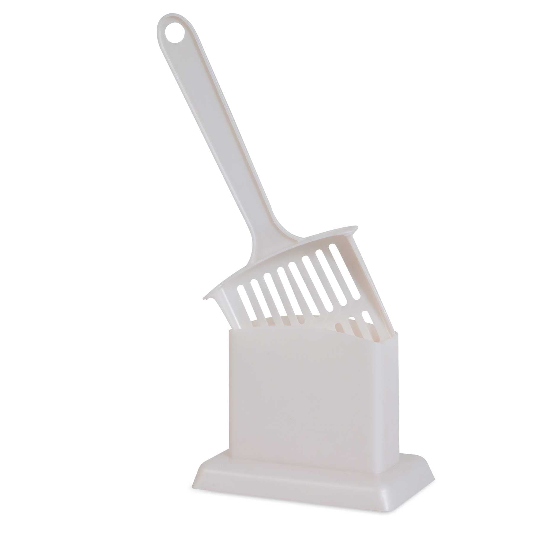 Petmate Handy Stand Litter Scoop - Durable Cat Litter Scooper with Stand for Easy Cleaning | Perfect for Multi-Cat Homes & Small Spaces