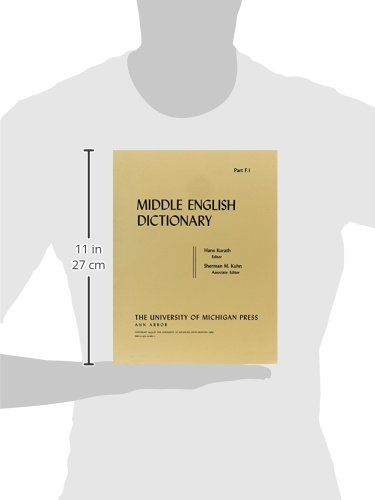 Middle English Dictionary (Volume F.1) - Comprehensive Historical Language Reference for Scholars, Students & Medieval Literature Enthusiasts | Perfect for Academic Research, Linguistic Studies & Historical Text Analysis