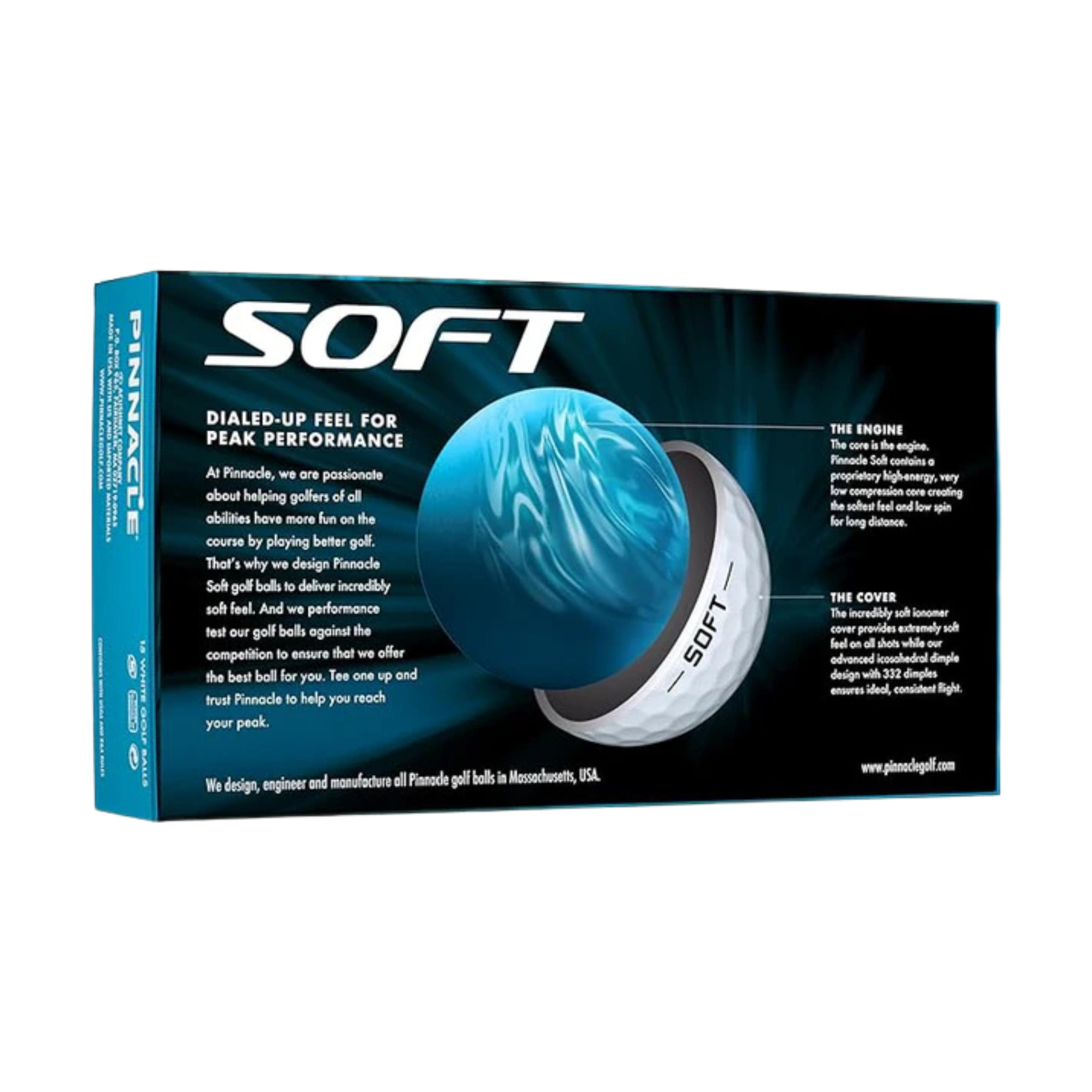 Premium Soft White Golf Balls - 12 Pack, Low Compression for Distance & Control - Ideal for Beginners, Seniors & High Handicappers - Perfect for Driving Range, Course Play & Practice Sessions