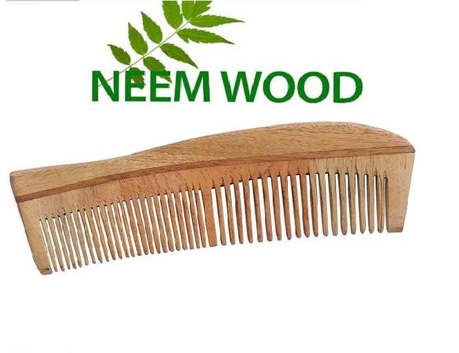 Premium Neem Wood Comb for Women & Men - Natural Hair Growth Stimulating Comb for Styling, Detangling & Scalp Massage - Ideal for Daily Hair Care, Travel & Gifting