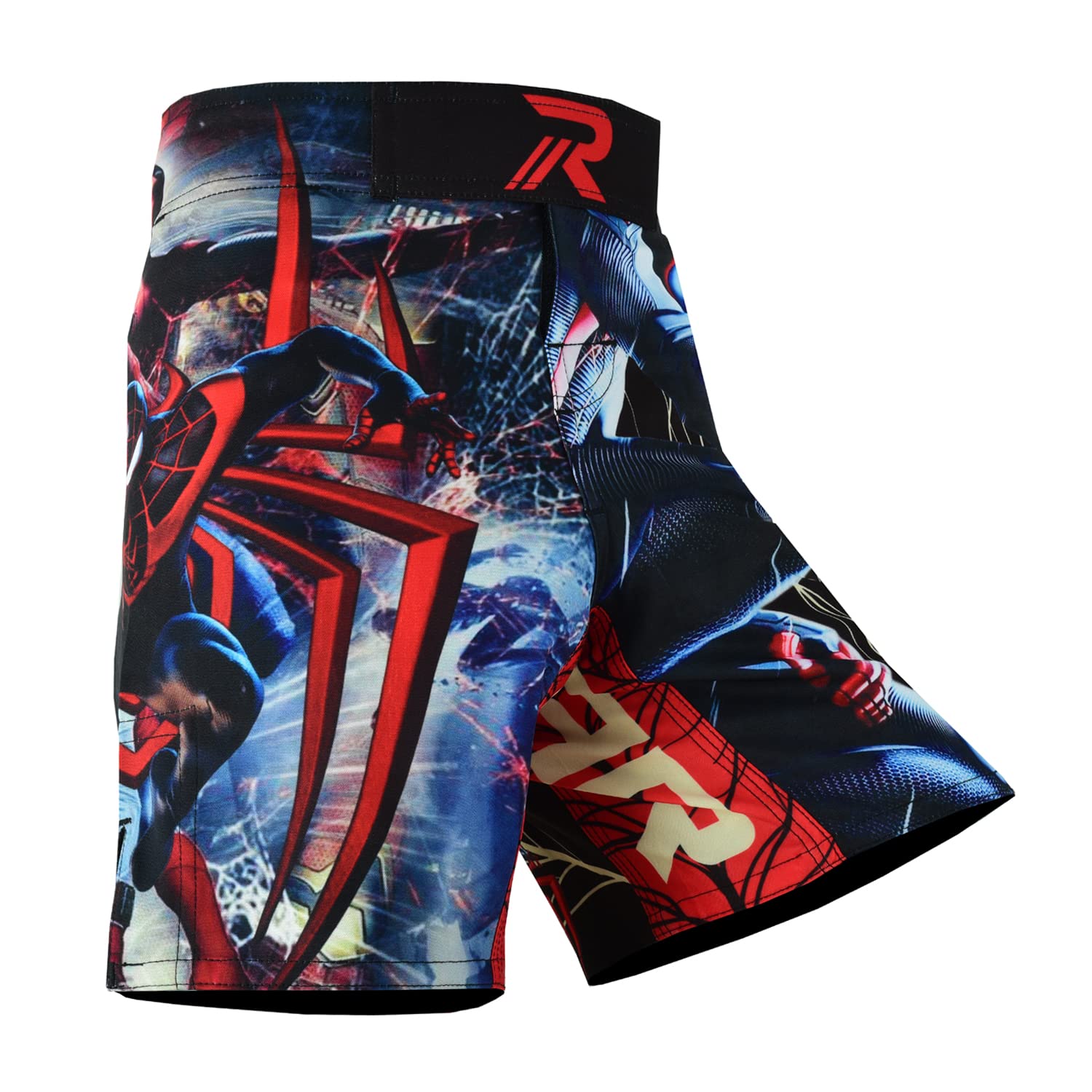 ROAR-INT Kids MMA Shorts - BJJ, Boxing, Muay Thai & Kickboxing Training Shorts for Boys & Girls - Lightweight & Durable Gym Workout Shorts for Grappling, Cross Training & Martial Arts Practice
