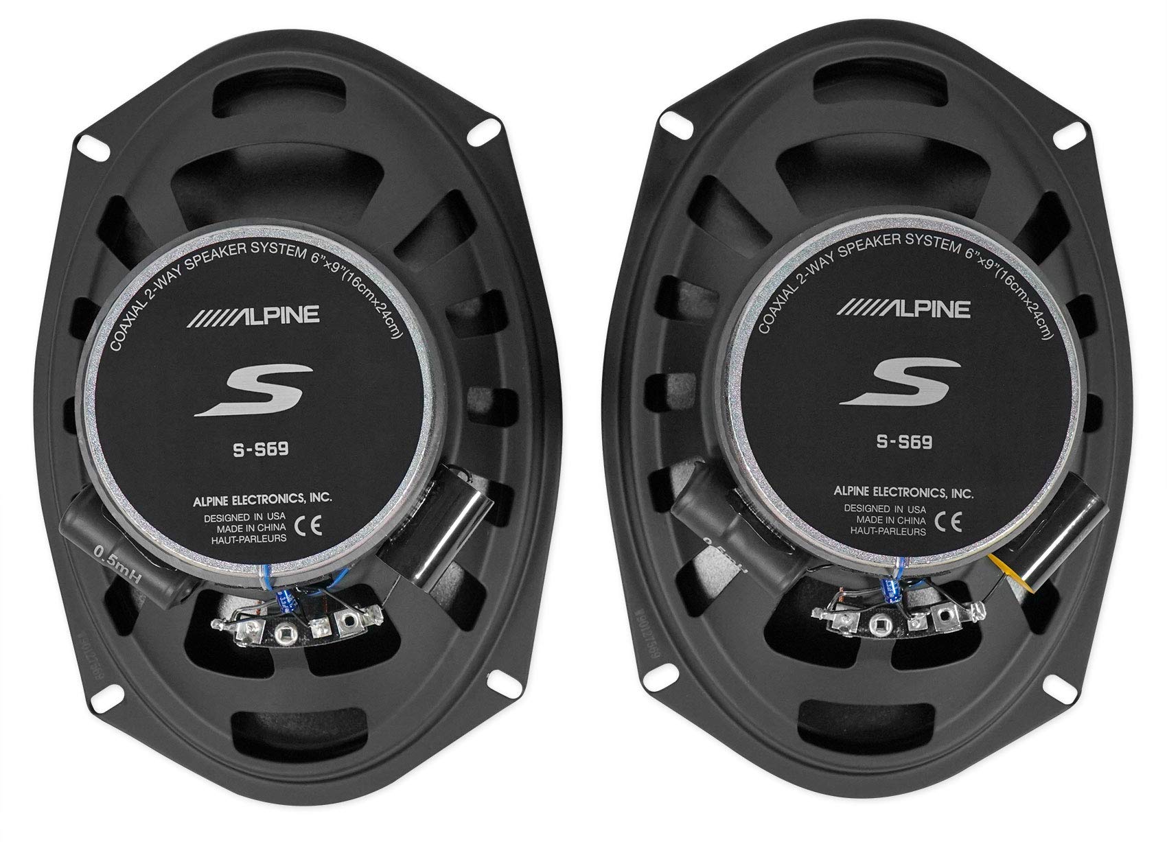 Alpine S-S69 260W 2-Way Car Audio Speakers Bundle with METRA 72-5600 Wiring Harness & 82-3004 6x9 Adapters - Compatible with 2015-2017 Chevy Silverado 2500 HD (3-Piece Set) | Premium Sound Upgrade for Trucks & SUVs