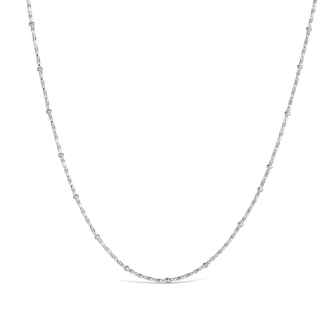 Beaded Chain Necklace | Solid 925 Sterling Silver Jewelry for Women | Perfect for Layering, Gift Giving & Everyday Wear