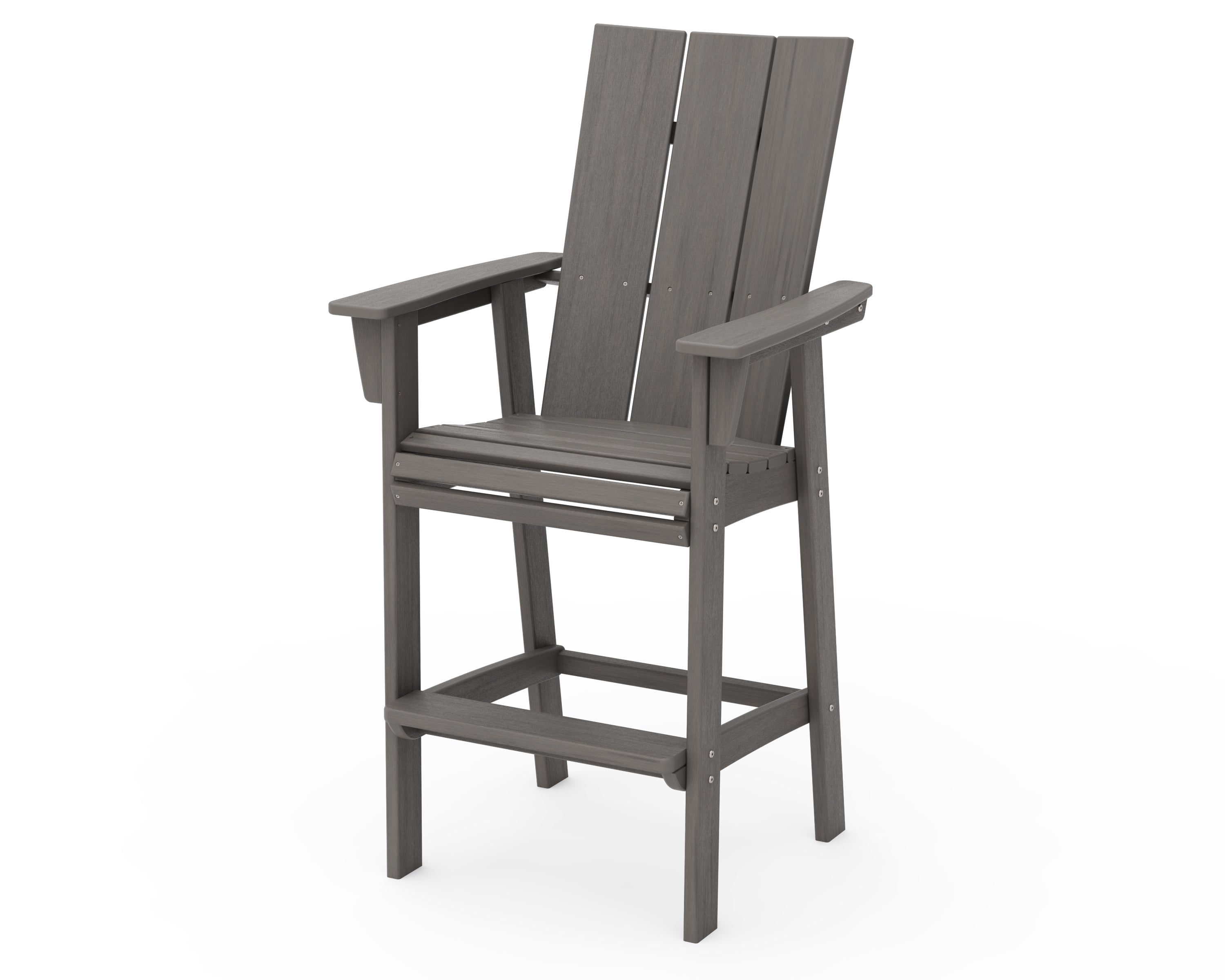 POLYWOOD Modern Curveback Adirondack Bar Chair - Outdoor Patio Furniture, Weather-Resistant Plastic Adirondack Bar Stool for Deck, Poolside & Backyard Relaxation