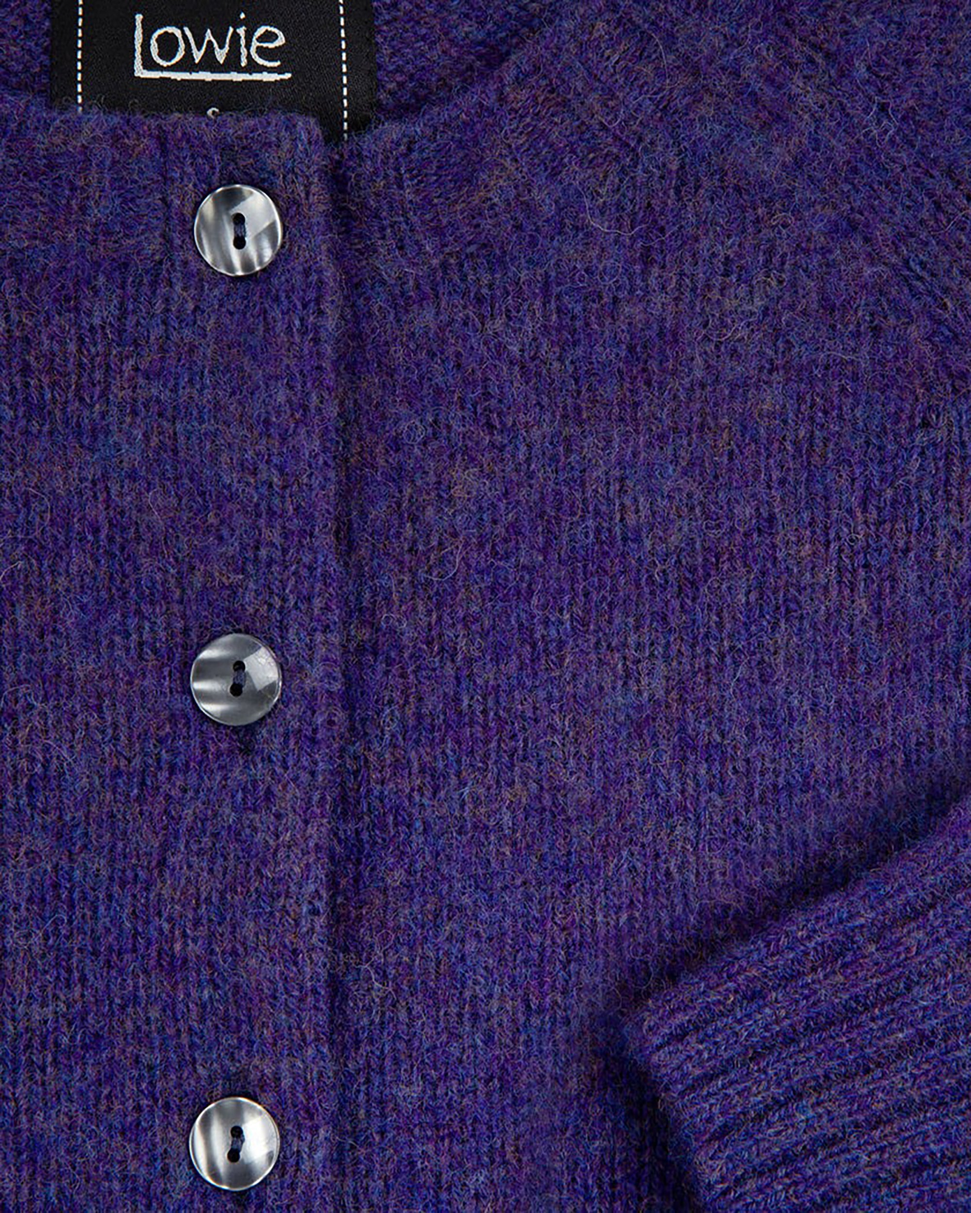 Lowie Scottish Violet Classic Brushed Cardigan for Women - Soft Long Sleeve Open Front Sweater - Perfect for Office, Casual Wear & Fall Layering