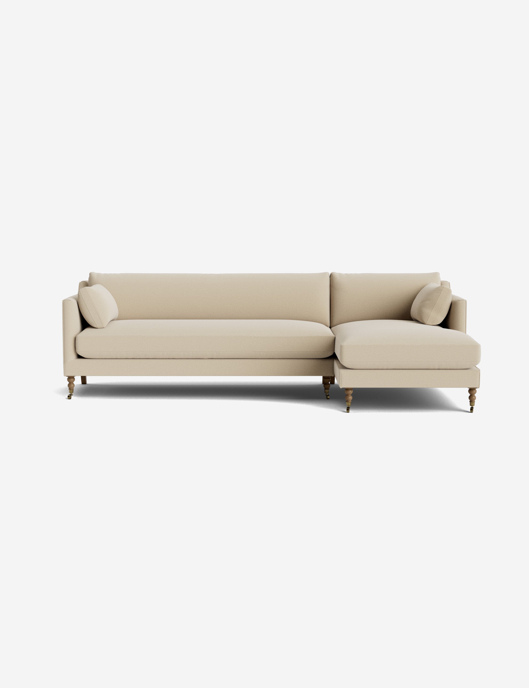 Fabienne Sectional Sofa - Modern L-Shaped Couch with Reversible Chaise, Soft Upholstery & Sturdy Frame for Living Room, Family Room & Home Theater