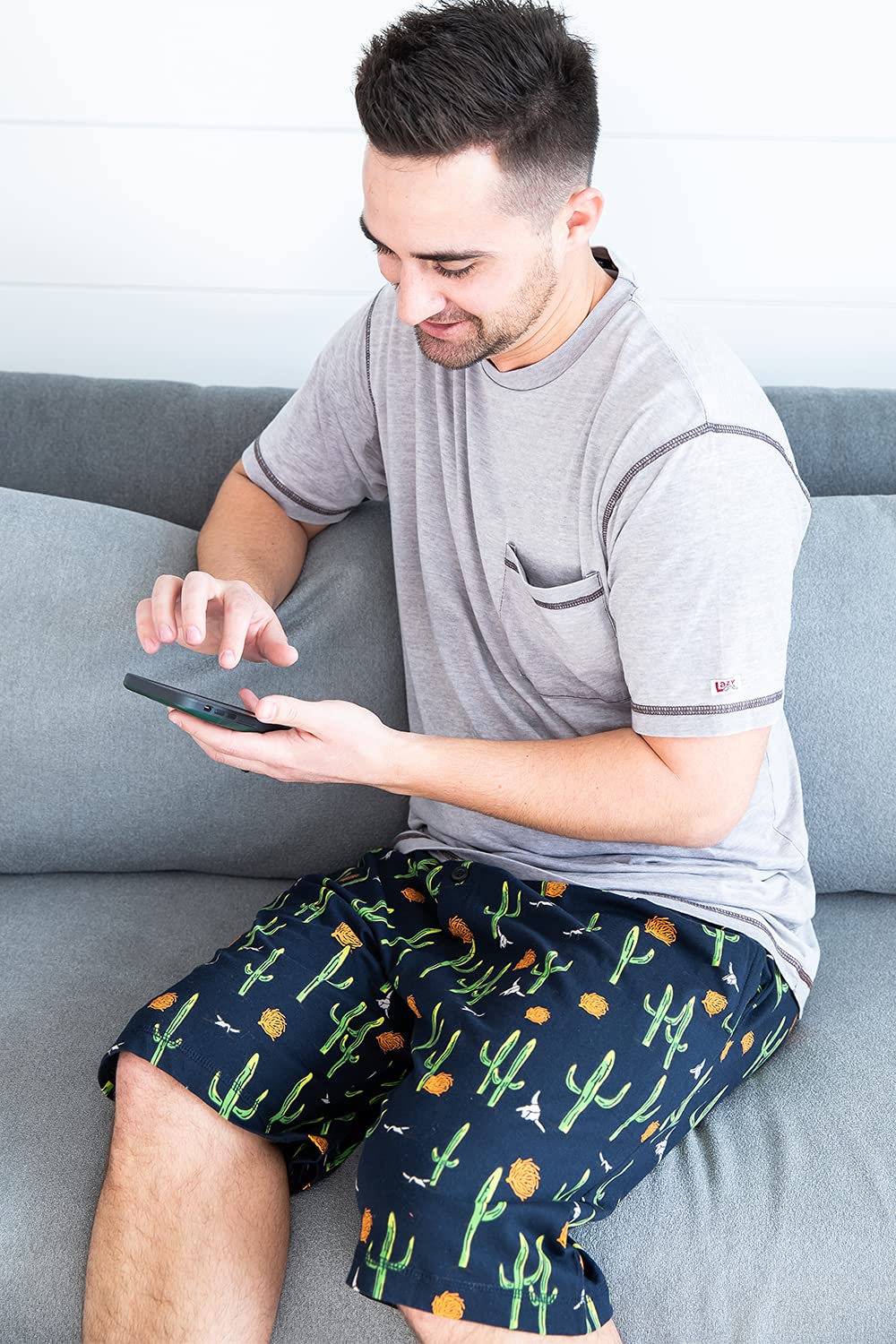 Lazy One Men's Pajama Shorts - Soft & Comfortable Sleepwear Pants for Lounge & Nightwear | Perfect for Summer, Vacation & Relaxing at Home