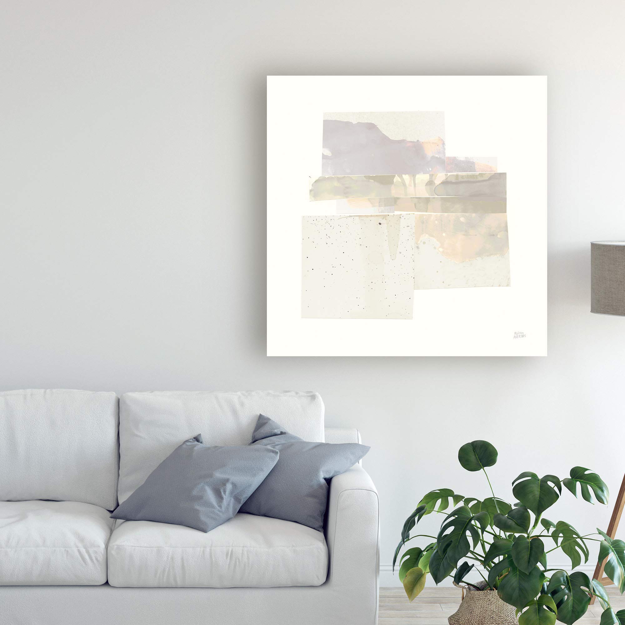 Trademark Fine Art - Melissa Averinos Stacks II Neutral 18x18 Canvas Wall Art - Perfect for Living Room, Bedroom & Office Decor