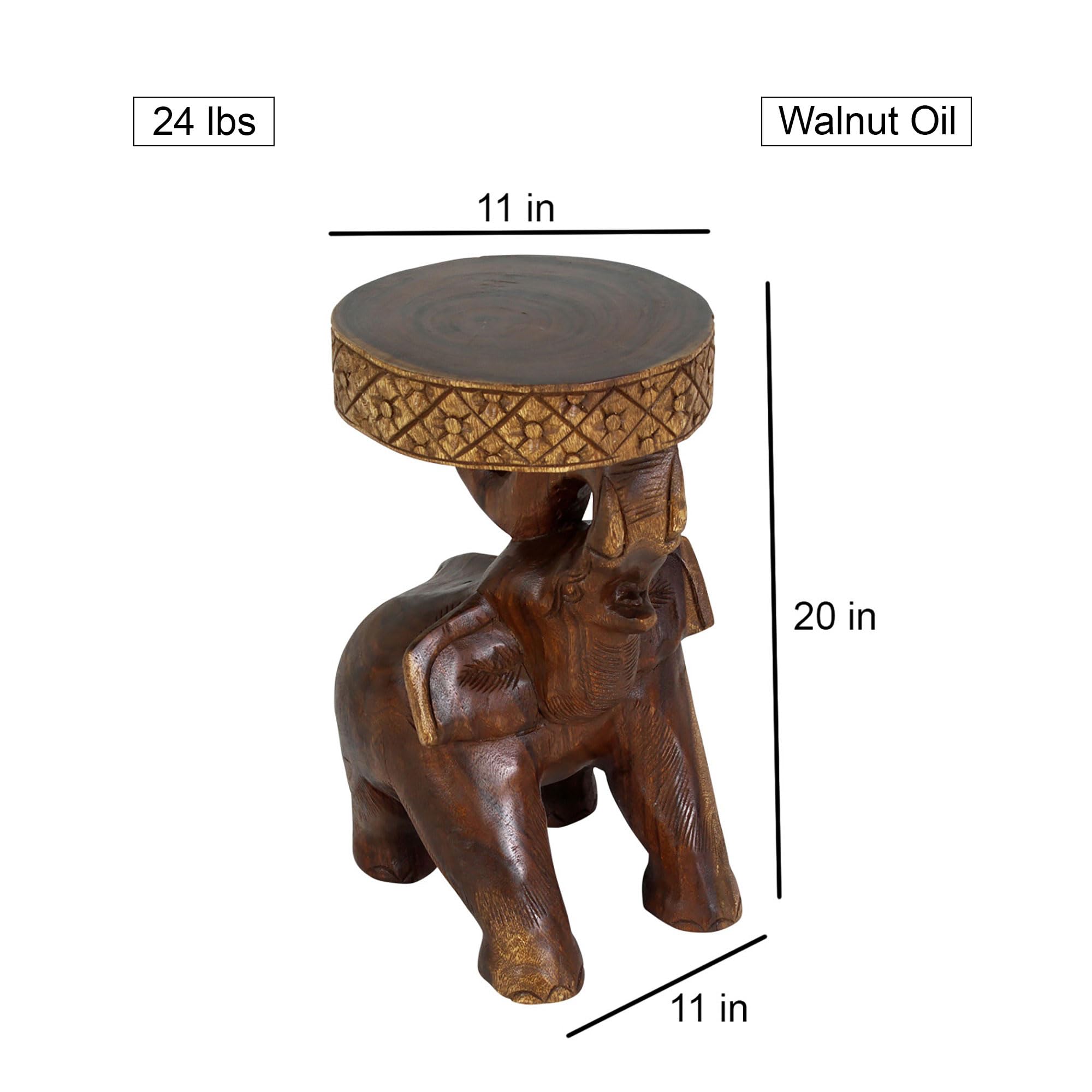 Haussmann® Solid Wood Elephant Stool - 11