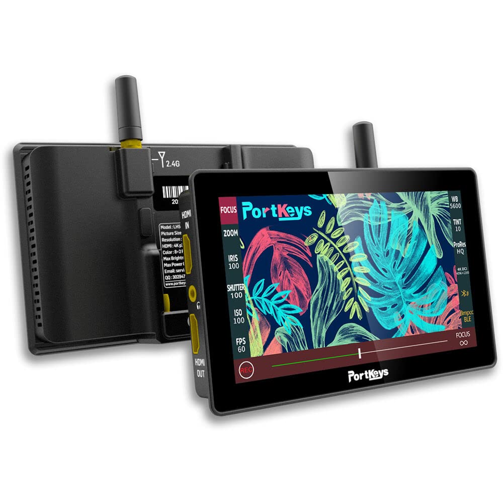 PORTKEYS LH5P 5.5 Inch 4K HDMI Touch Screen Monitor with Camera Control - Compatible with Sony NP-F Series, Includes GVM NP-F750 4400mAh Battery & Dual Charger (2-Pack) - Perfect for DSLR, Mirrorless Camera & Video Production Studio