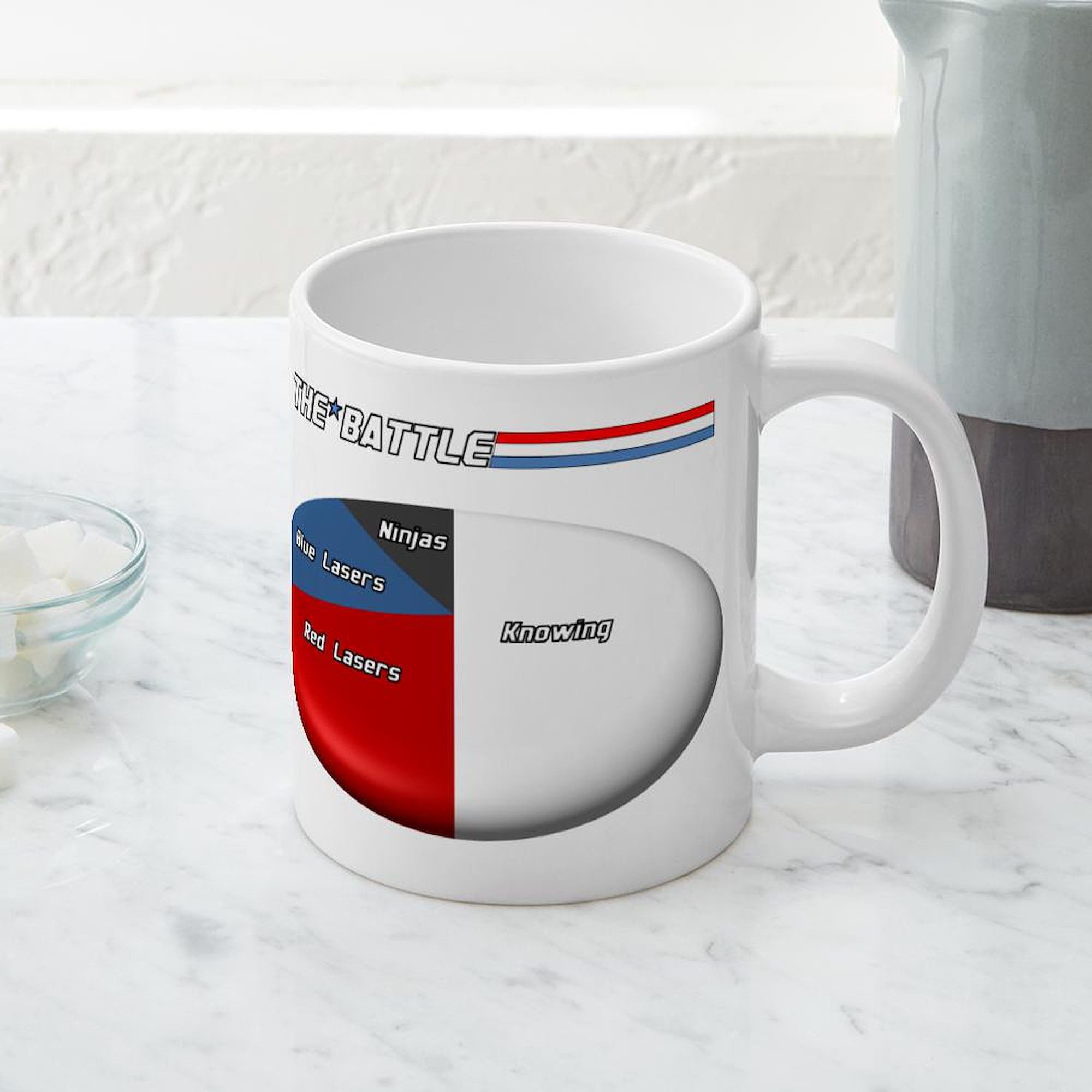 Battle Mugs 20oz Ceramic Coffee Mega Mug - Large Insulated Coffee Cup for Home, Office & Camping - Funny Novelty Gift for Gamers & Warriors