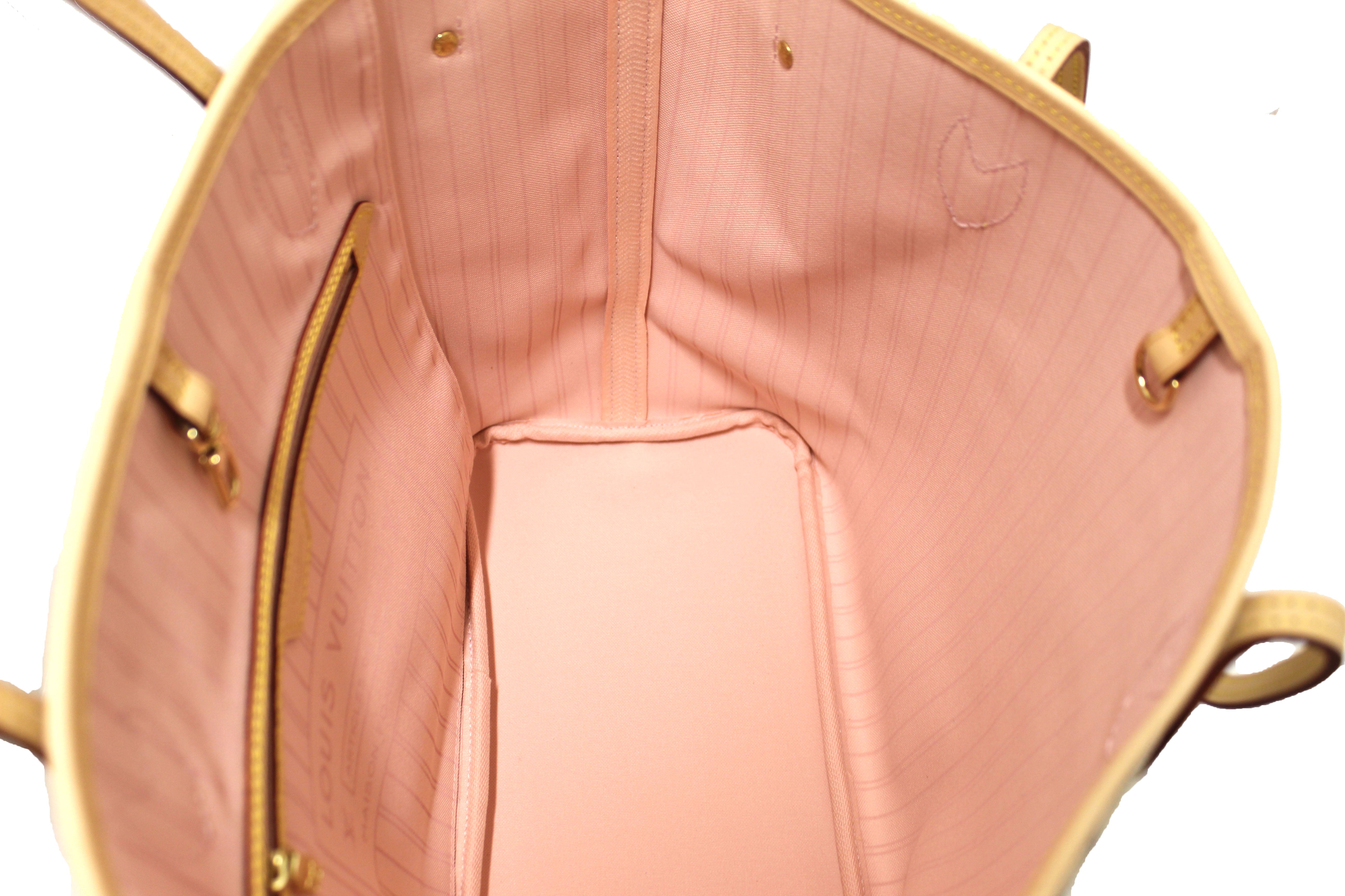 Authentic Louis Vuitton Damier Azur Neverfull MM Tote Bag - Luxury Designer Shoulder Bag for Women, Perfect for Work, Travel & Shopping