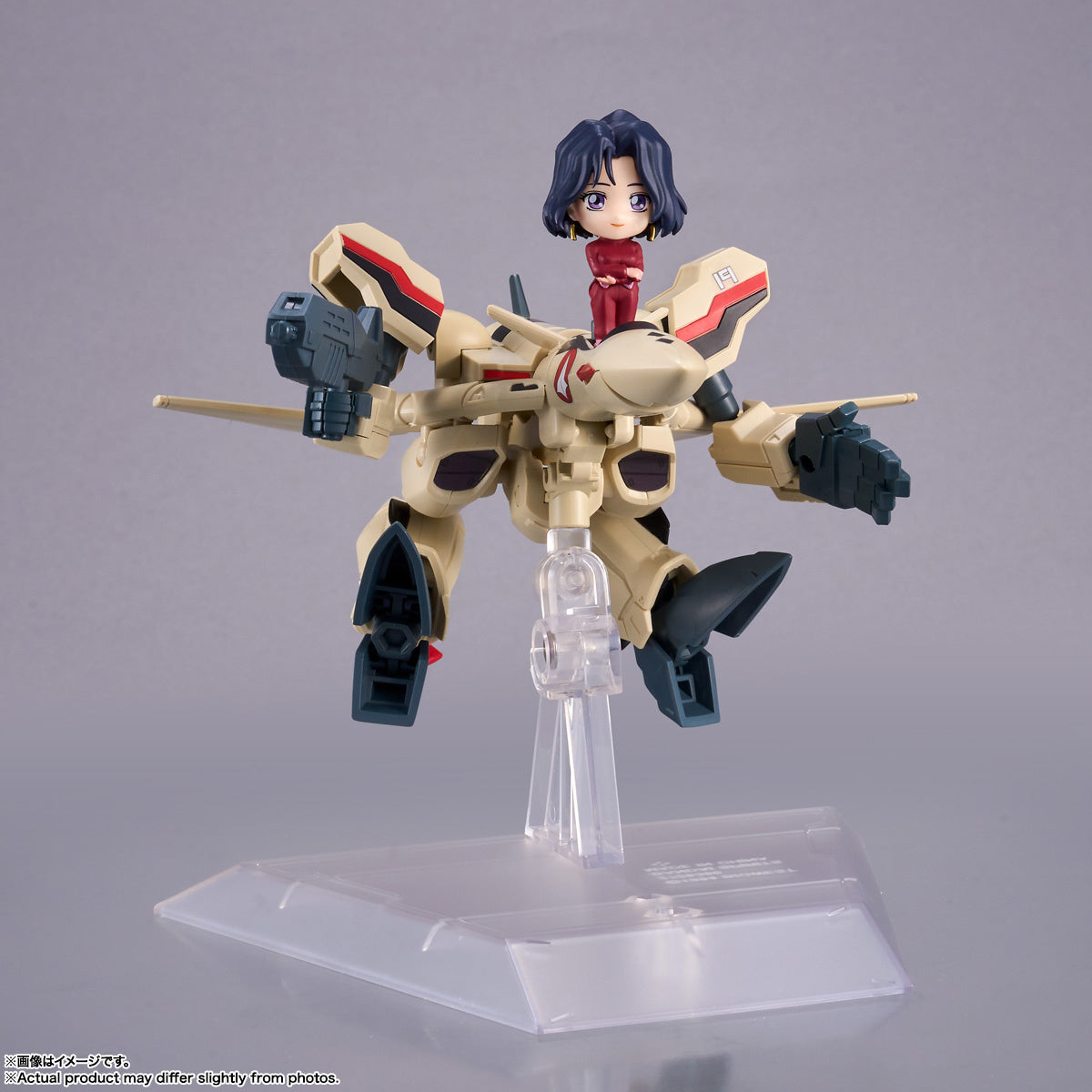 Bandai Tiny Session Macross Plus YF-19 (Isamu Alva Dyson Use) & Myung Fang Lone Action Figure Set - Anime Collectible Model for Display & Gifts - Perfect for Fans, Shelf Decor, and Cosplay Props