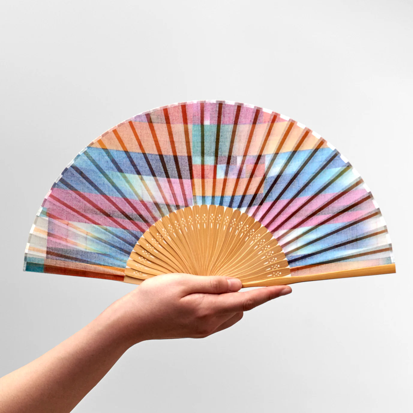 Premium Japanese Folding Fan (Kyo Sensu) - Handcrafted Traditional Bamboo Fan for Men & Women - Multi Color Patterns - Perfect for Summer, Cosplay, Wedding & Home Decor