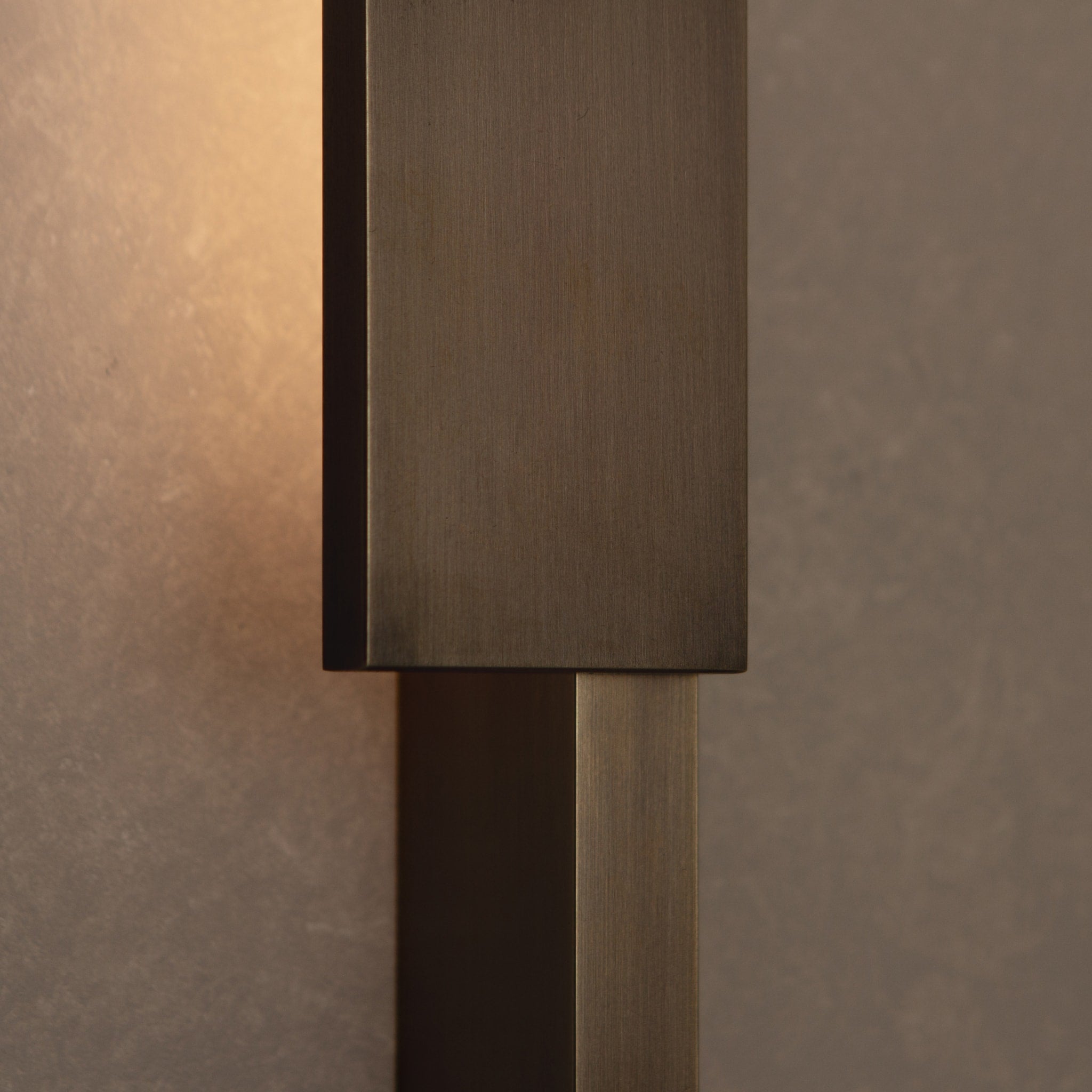 PRE ORDER BEN TOVIM DESIGN Bloc Wall Sconce - Left Side Bronze Patina Finish | Modern Wall Lighting for Living Room, Bedroom & Hallway