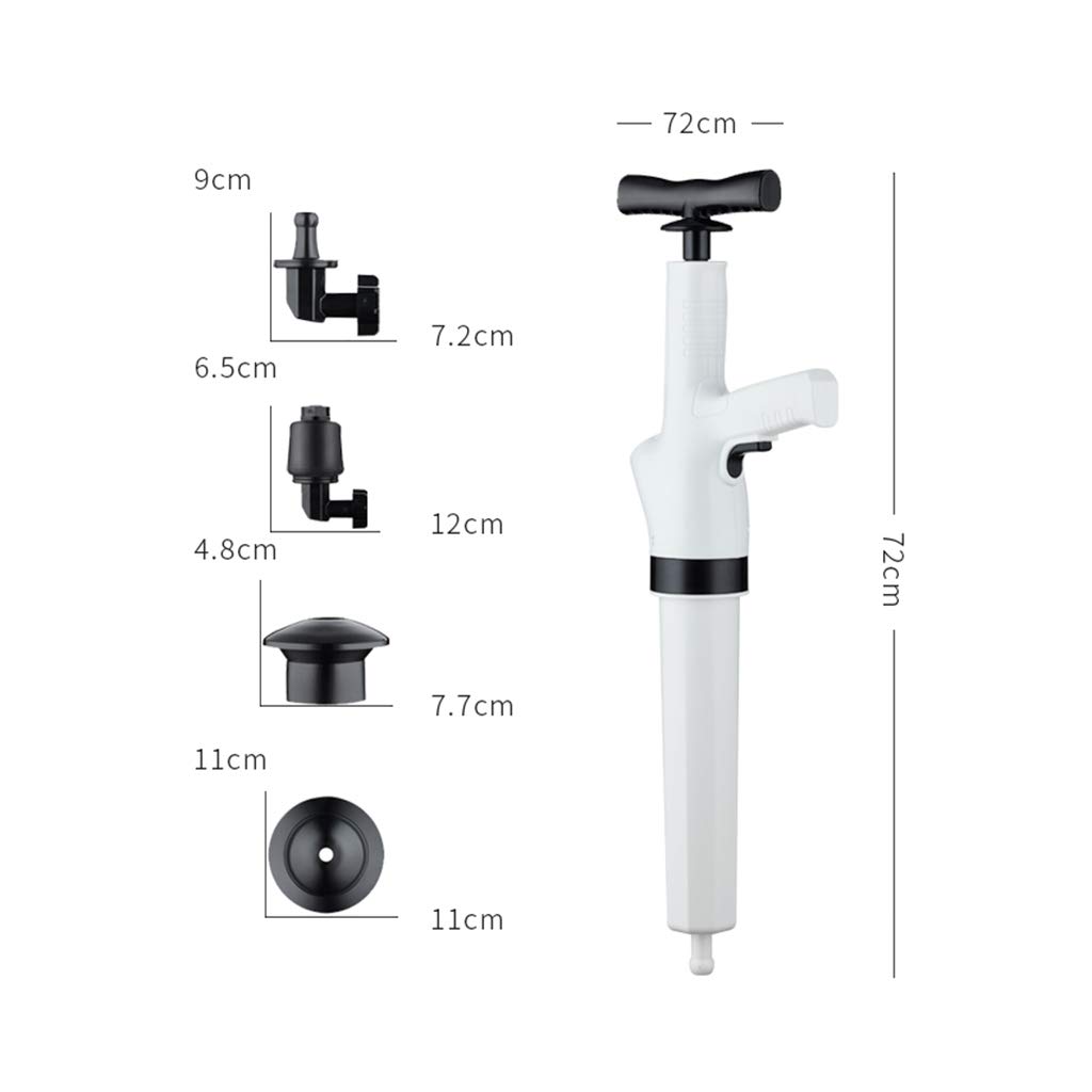 Powerful Inflatable Toilet Plunger - Heavy Duty Drain Cleaner & Pipe Unblocker for Clogged Toilets, Sinks, Bathtubs - Ideal for Home, RV & Camping Bathroom Maintenance