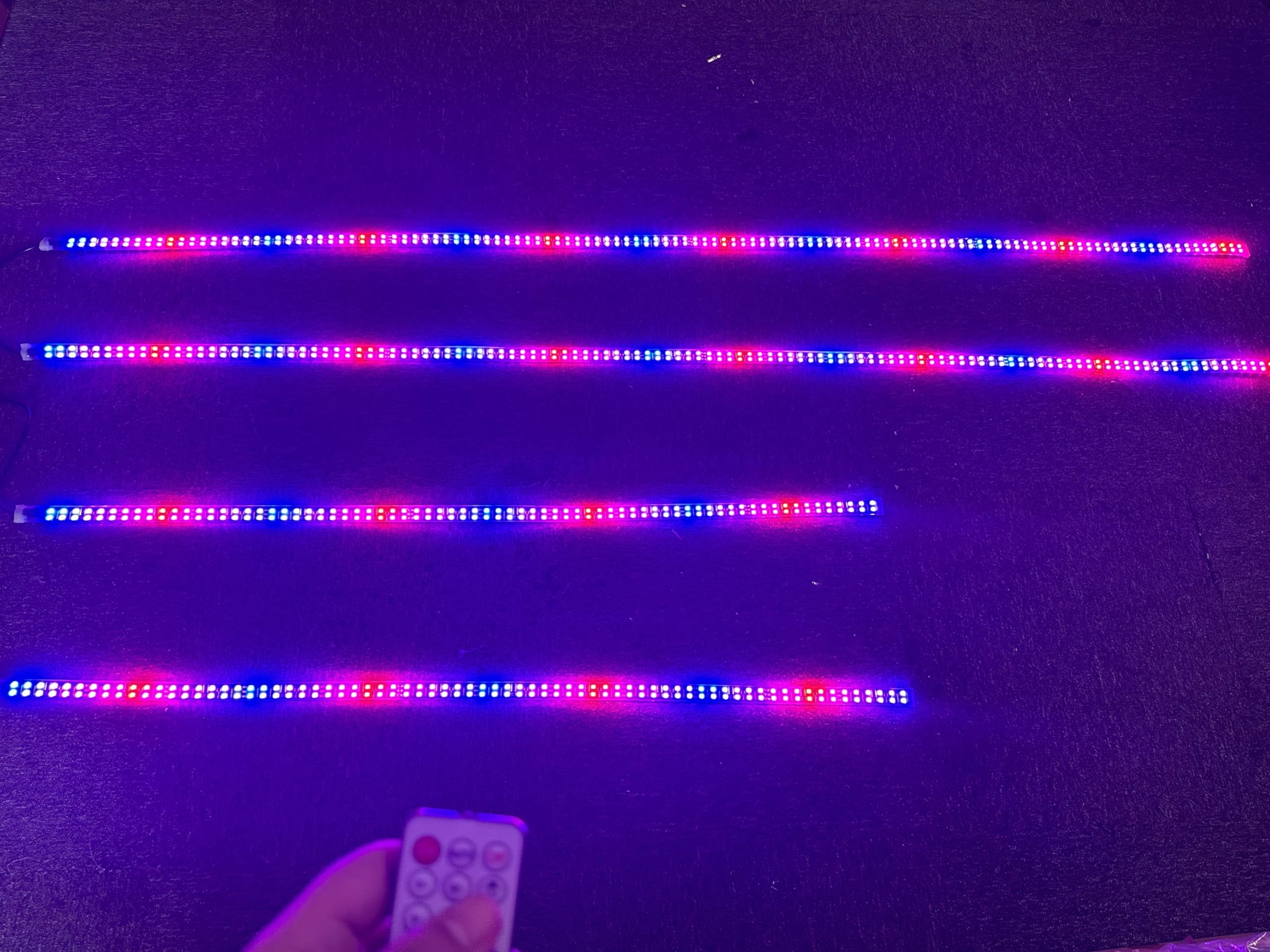 Sando Tech Dream Chase Color Double Row LED Underglow Strip Lights - 2PCS 4Ft + 2PCS 6.5Ft RGB Million Colors Shift with Bluetooth & Remote Control - Music Sync Underglow Lights for Polaris Slingshot, Cars, Trucks - Perfect for Night Driving, Car Shows & Vehicle Customization
