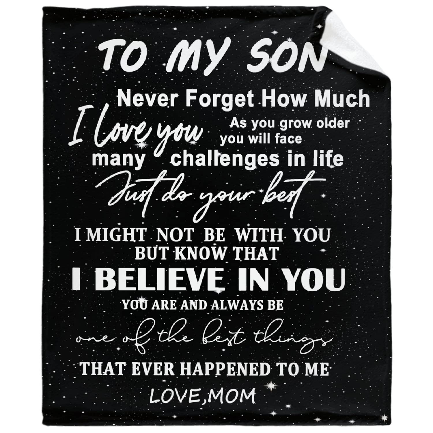 Super Soft Ueshiramanu 'I Love You' Blanket from Mom to Son - Lightweight Flannel Throw for Bed & Sofa (80