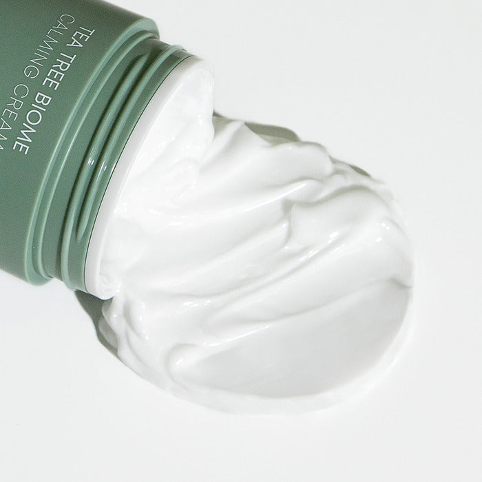Farmstay Tea Tree Biome Calming Cream 80ml - Soothing Facial Moisturizer for Acne-Prone & Sensitive Skin | Hydrating & Redness Relief | Perfect for Daily Skincare Routine & Post-Treatment Care