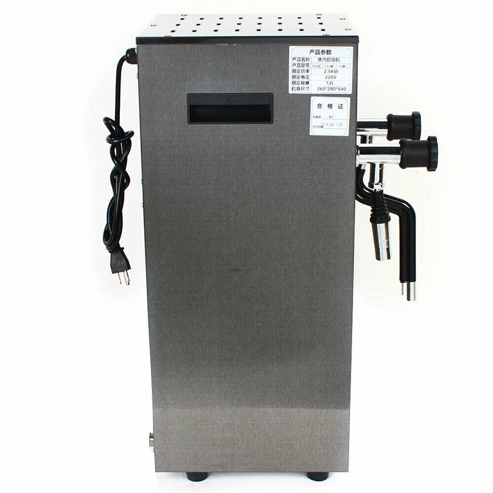 2500W Commercial Electric Water Boiler & Steam Machine for Espresso, Coffee & Milk Foam - Professional Drink Equipment for Cafes, Restaurants & Bars - Perfect for Latte Art, Tea Brewing & Hot Beverage Preparation