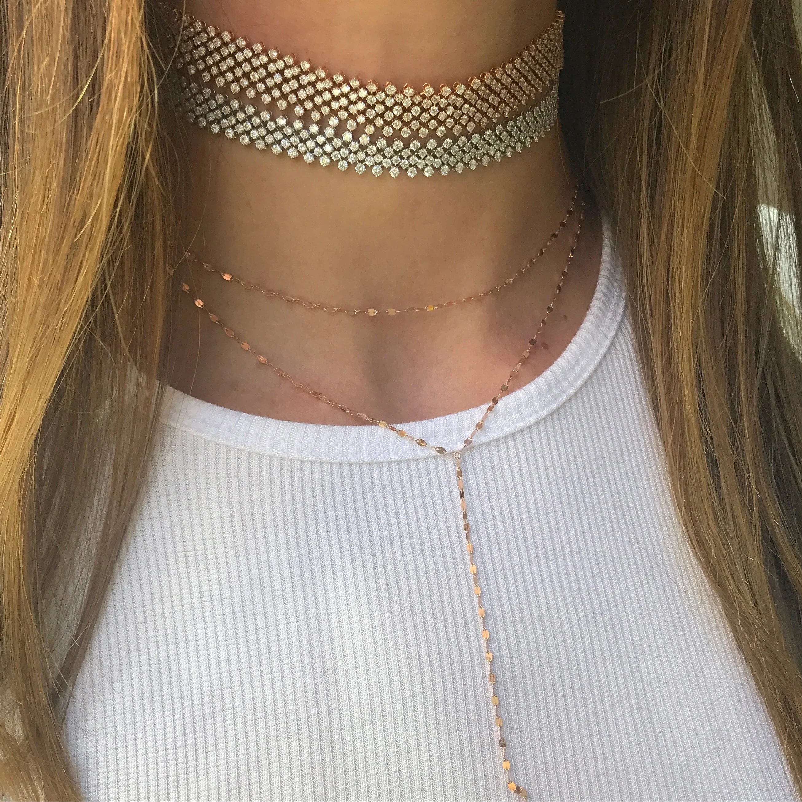 Olivia Double Y Necklace for Women - Elegant Layered Gold Plated Chain Necklace - Perfect for Date Night, Wedding & Everyday Wear