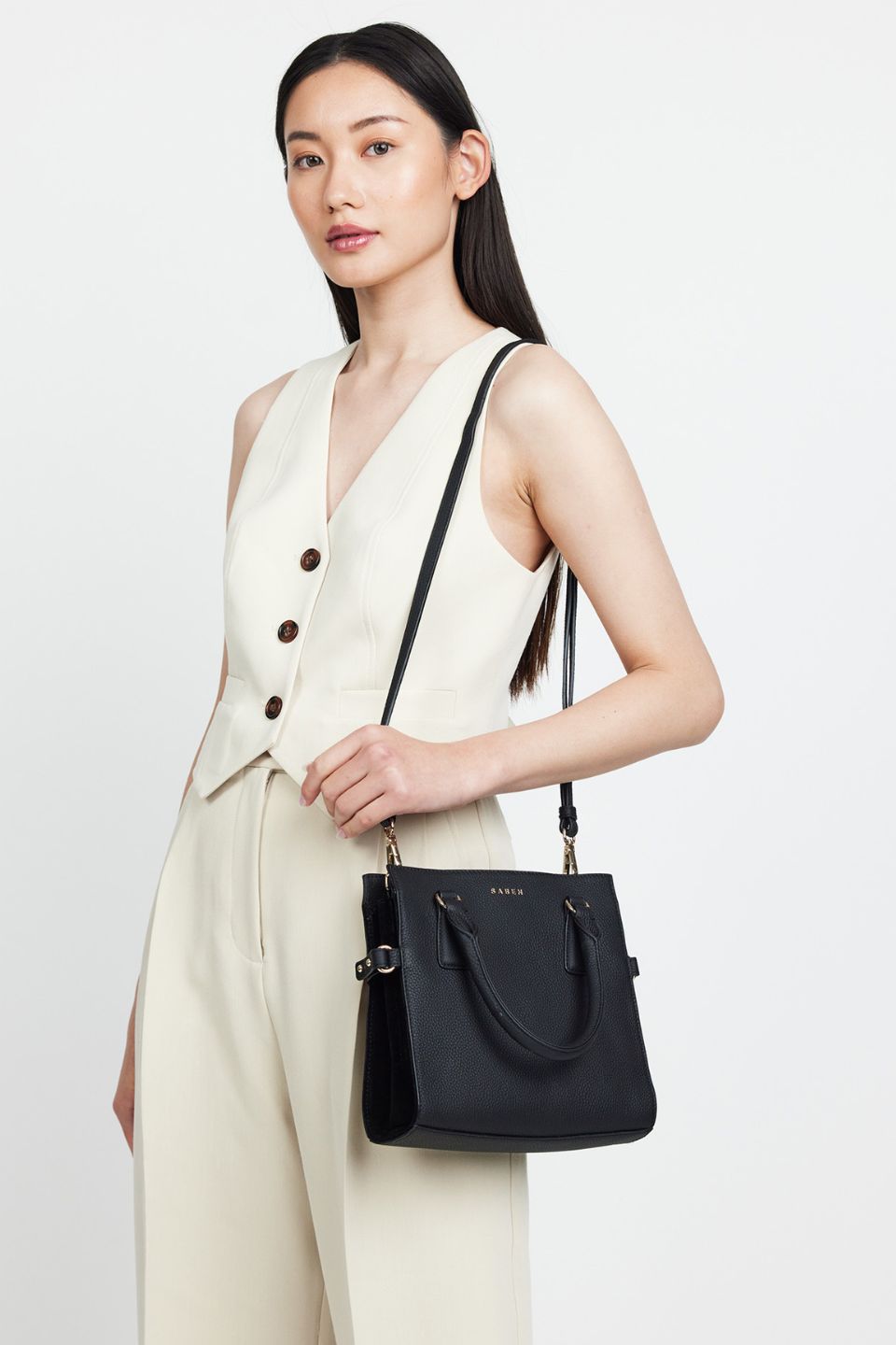 Stylish Black Leather & Suede Crossbody Bag for Women - Perfect for Everyday Use, Travel, and Shopping