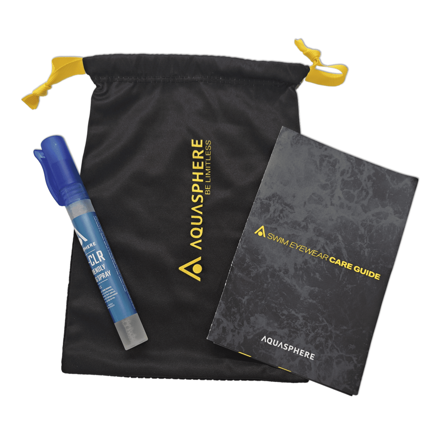 AquaSphere Goggle Care Kit - Anti-Fog Lens Cleaner & Storage Case for Swim Goggles - Perfect for Pool, Triathlon & Competitive Swimming