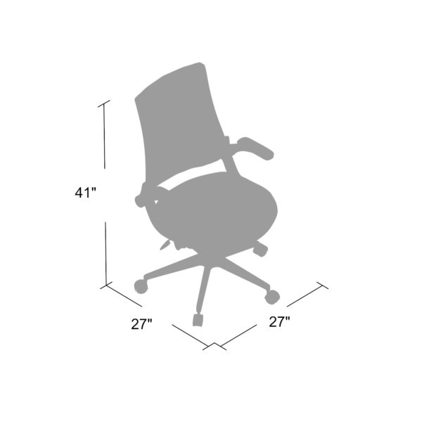 Boss Black Mesh Back Flip Arm Task Chair B6776 - Ergonomic Office Chair for Home & Workspace Comfort