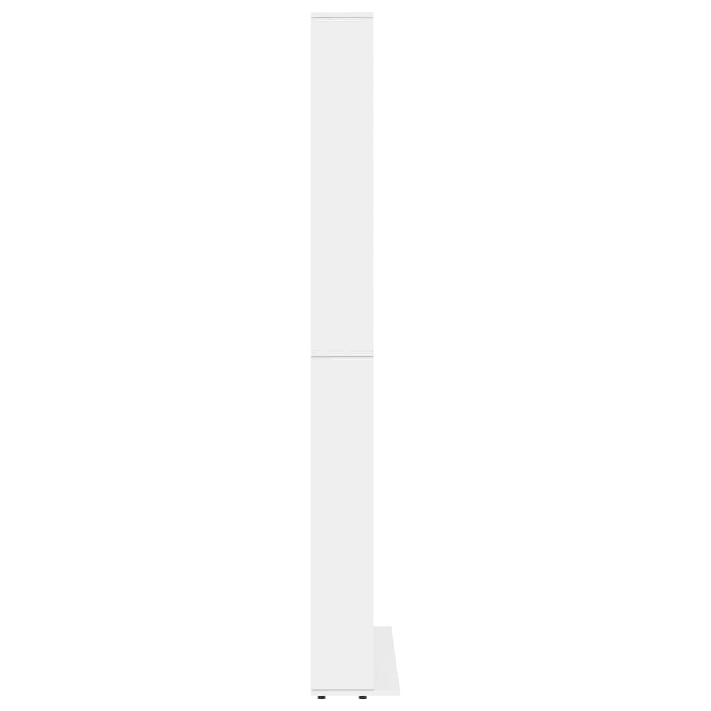 Toshilian CD DVD Storage Shelf Cabinet - White Engineered Wood Media Organizer (102 x 16 x 177.5 cm) - Perfect for Living Room, Office & Home Entertainment Organization