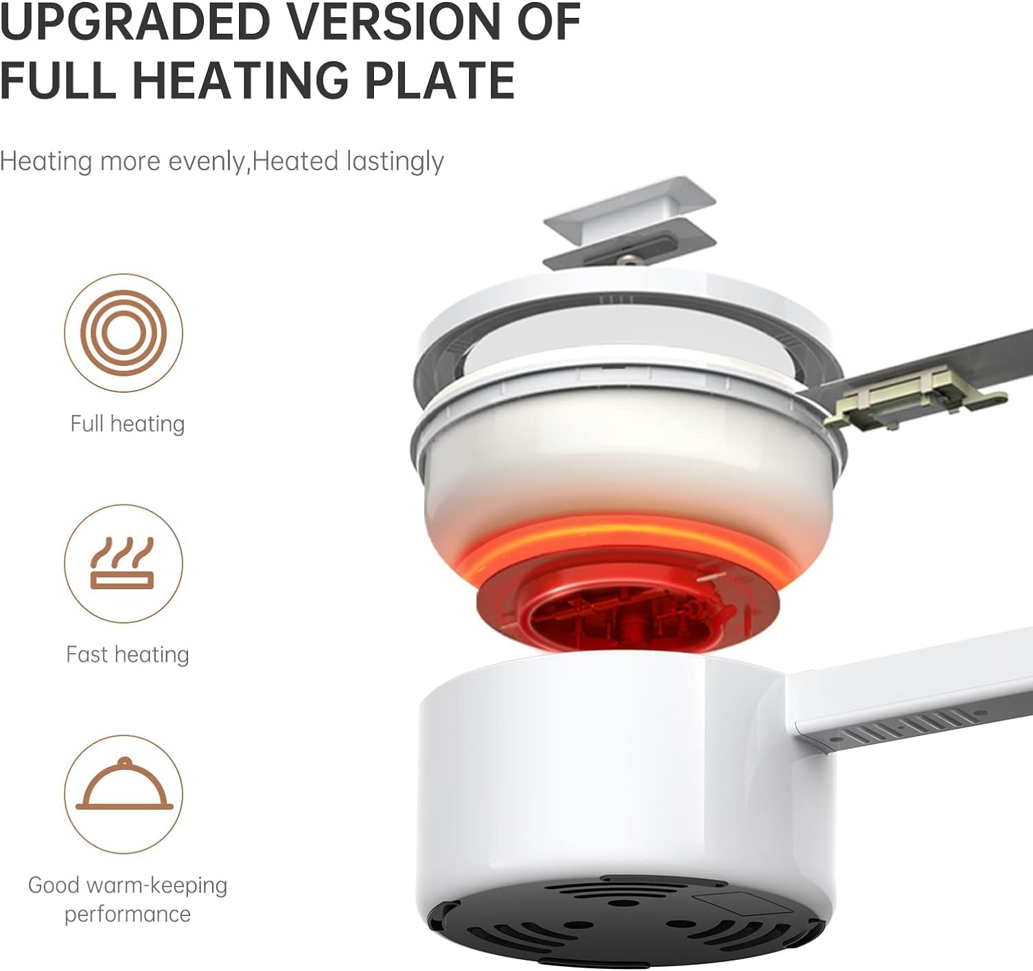 1.5L Mini Electric Hot Pot with Ceramic Non-Stick Coating - Portable Multi-Cooker for Steak, Eggs, Fried Rice, Ramen & Soup | 2 Power Settings | Perfect for Dorm Rooms, Small Kitchens & Office Lunches