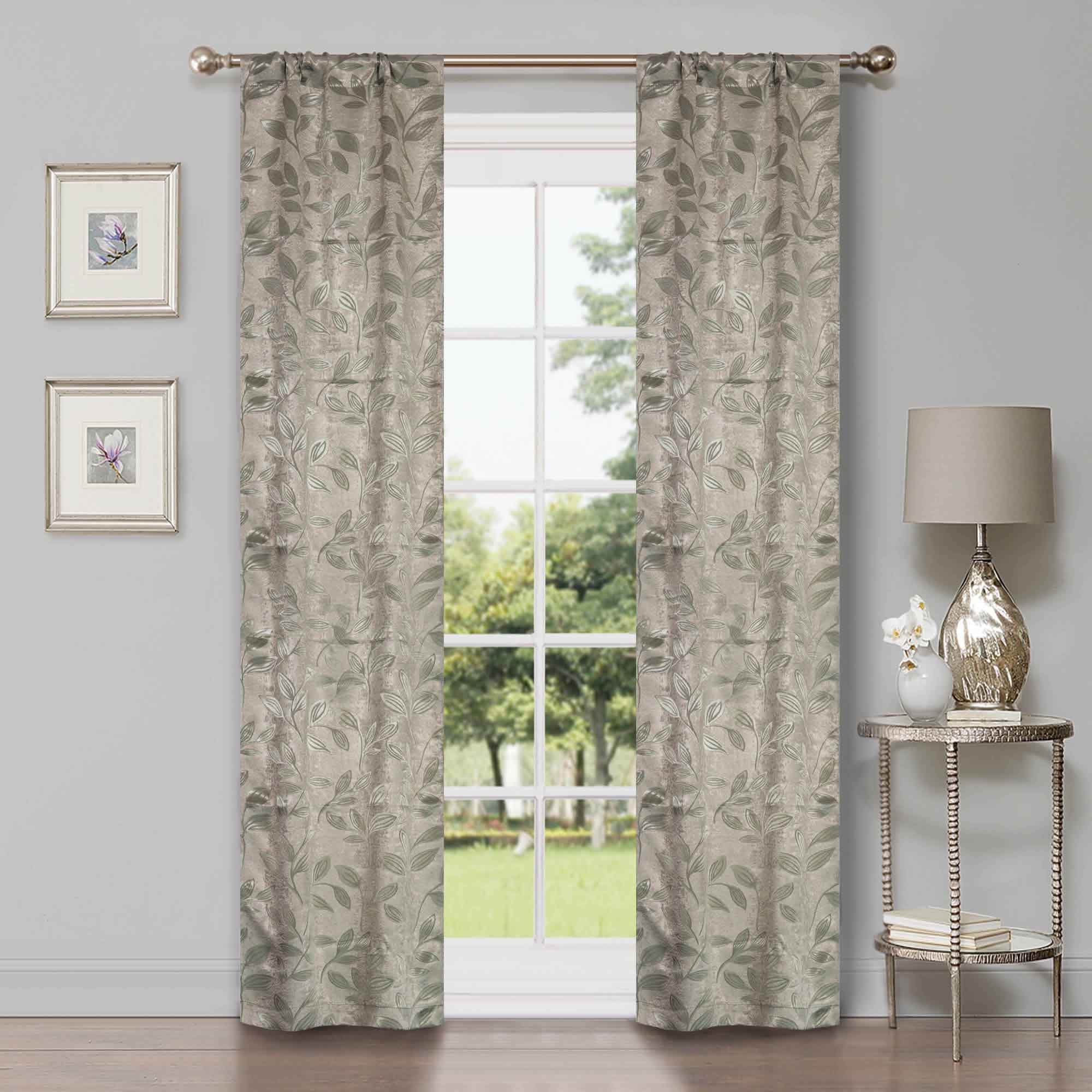 Blackout Curtains with Rod Pocket - Set of 2 Panels for Room Darkening & Privacy - Perfect for Bedrooms, Living Rooms & Home Theater