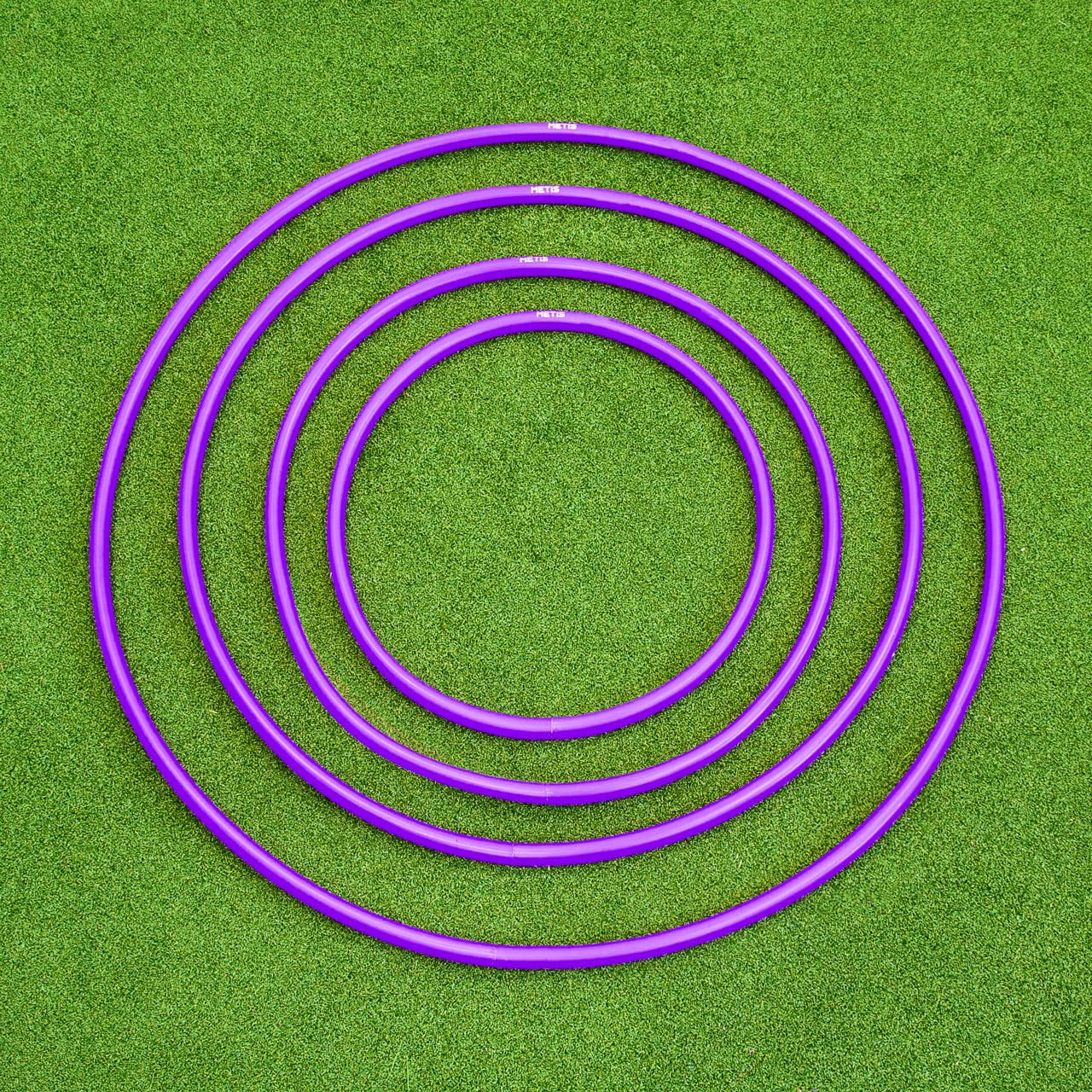 METIS Hula Hoops - Pack of 6 or 12 for Fitness, Exercise & Gymnastics | Kids & Adults Workout Equipment | Dog Agility Training Tool [4 Size Options] - Perfect for Home Gym, Outdoor Activities & Pet Training