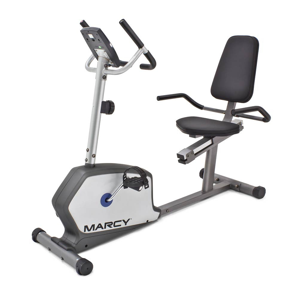Marcy Recumbent Exercise Bike NS-1201R - Comfortable Seated Cycling for Home Gym, Cardio Workout & Low-Impact Training - Perfect for Seniors, Physical Therapy & Indoor Fitness