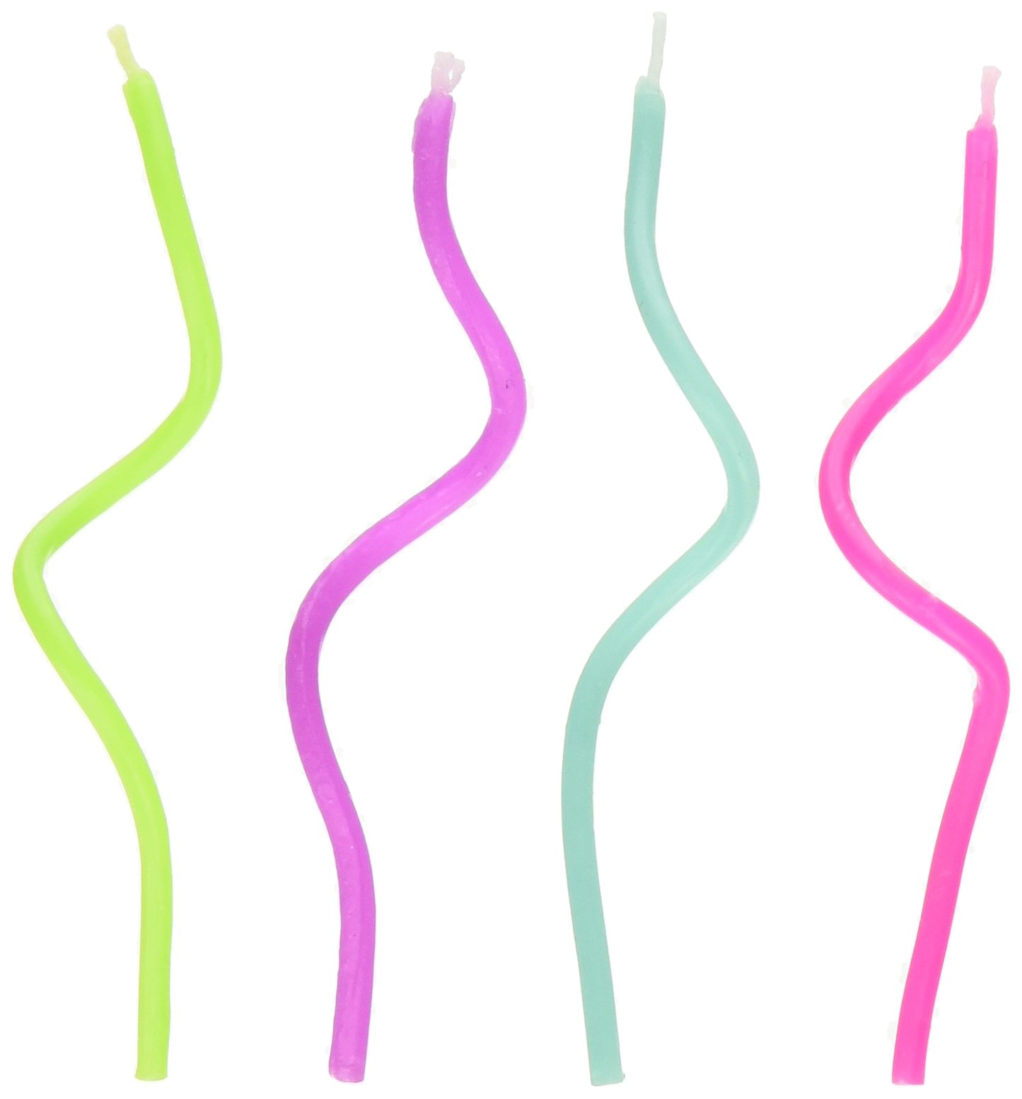 Wilton 12-Count Colorful Curly Birthday Candles for Cakes - Perfect for Birthday Parties, Cupcakes & Celebrations