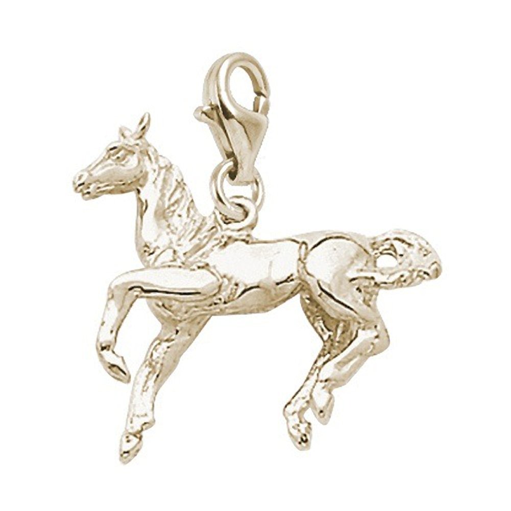 Elegant Horse Charm Pendant with Lobster Claw Clasp - Perfect for DIY Bracelets & Necklaces - Ideal for Equestrian Jewelry, Gifts & Fashion Accessories