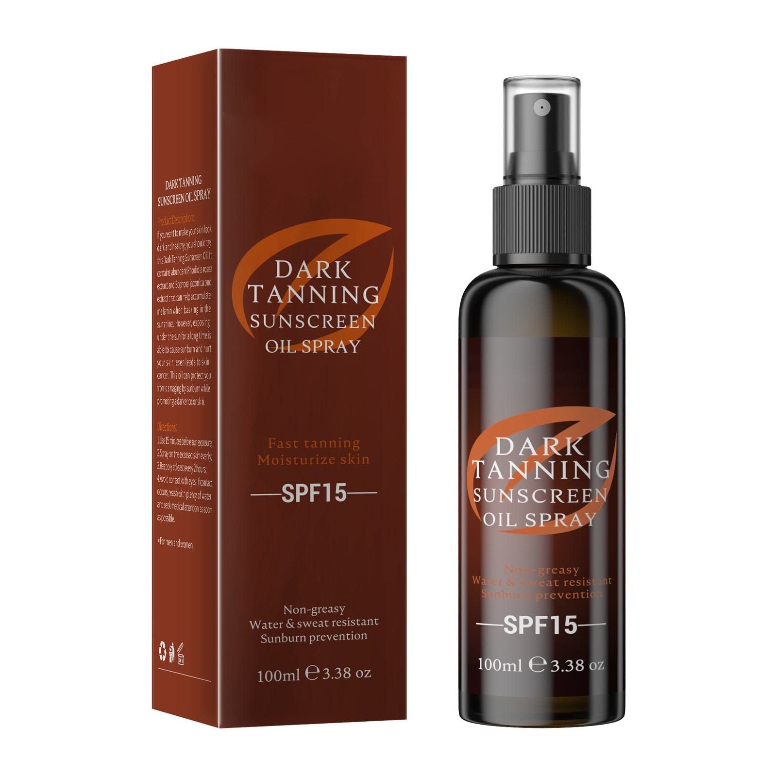 **Jiusike Natural Sunless Tanning Spray - 100ml Portable Outdoor Tanning Oil & Body Bronzer for Sunbathing, Acne-Friendly Body Wash | Perfect for Beach, Pool & Summer Glow**