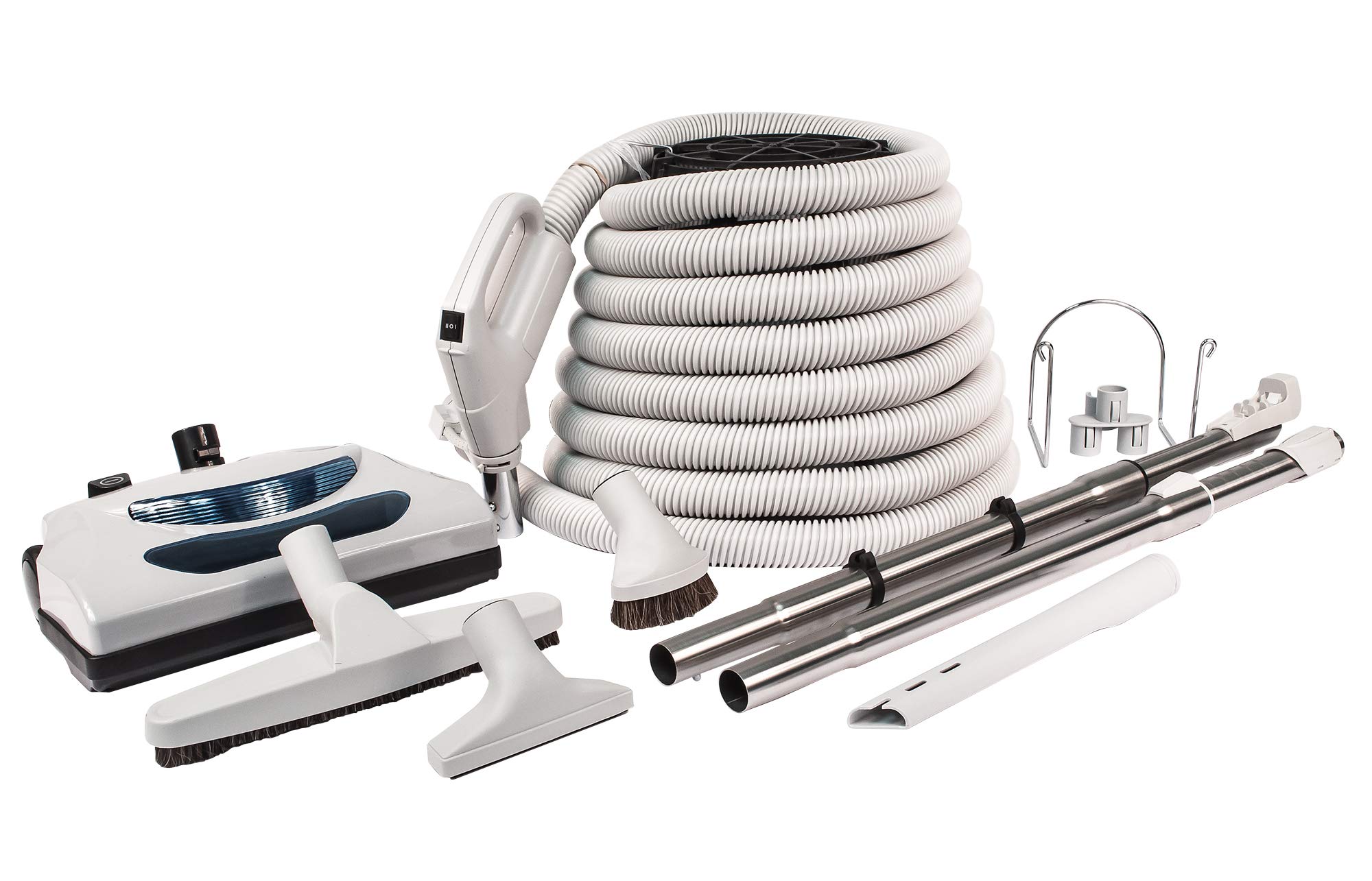 Johnny Vac Central Vacuum Cleaner Kit - 40ft Hose with On/Off Switch, 12