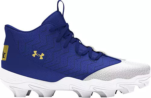 UA Youth Harper 9 RM Baseball Cleats - Royal Blue (3027452-102) - Lightweight & Durable for Youth Baseball Games & Training