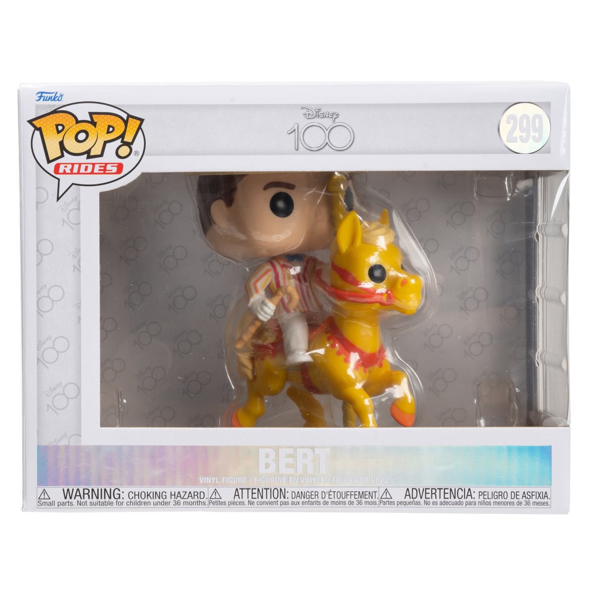 Disney 100 Mary Poppins Bert Funko Pop! Vinyl Ride Figure #299 - Collectible Toy for Disney Fans, Perfect for Display & Gifts