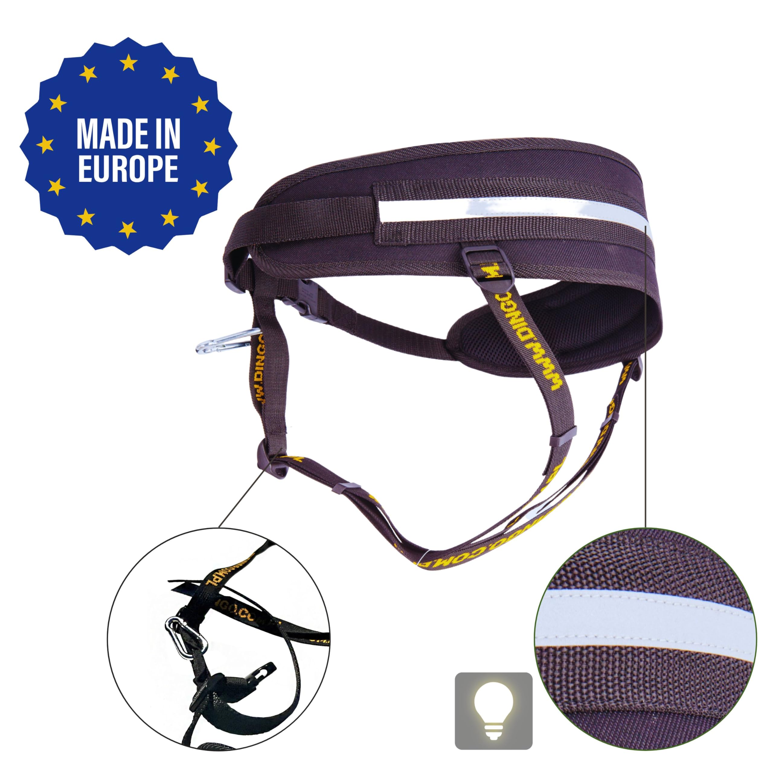 Hands Free Dog Leash Belt - Adjustable Bungee Leash for Large, Medium & Small Dogs | Perfect for Walking, Running, Hiking & Training | Comfortable Waist Belt with Two Snap Hooks (Model Z30005)