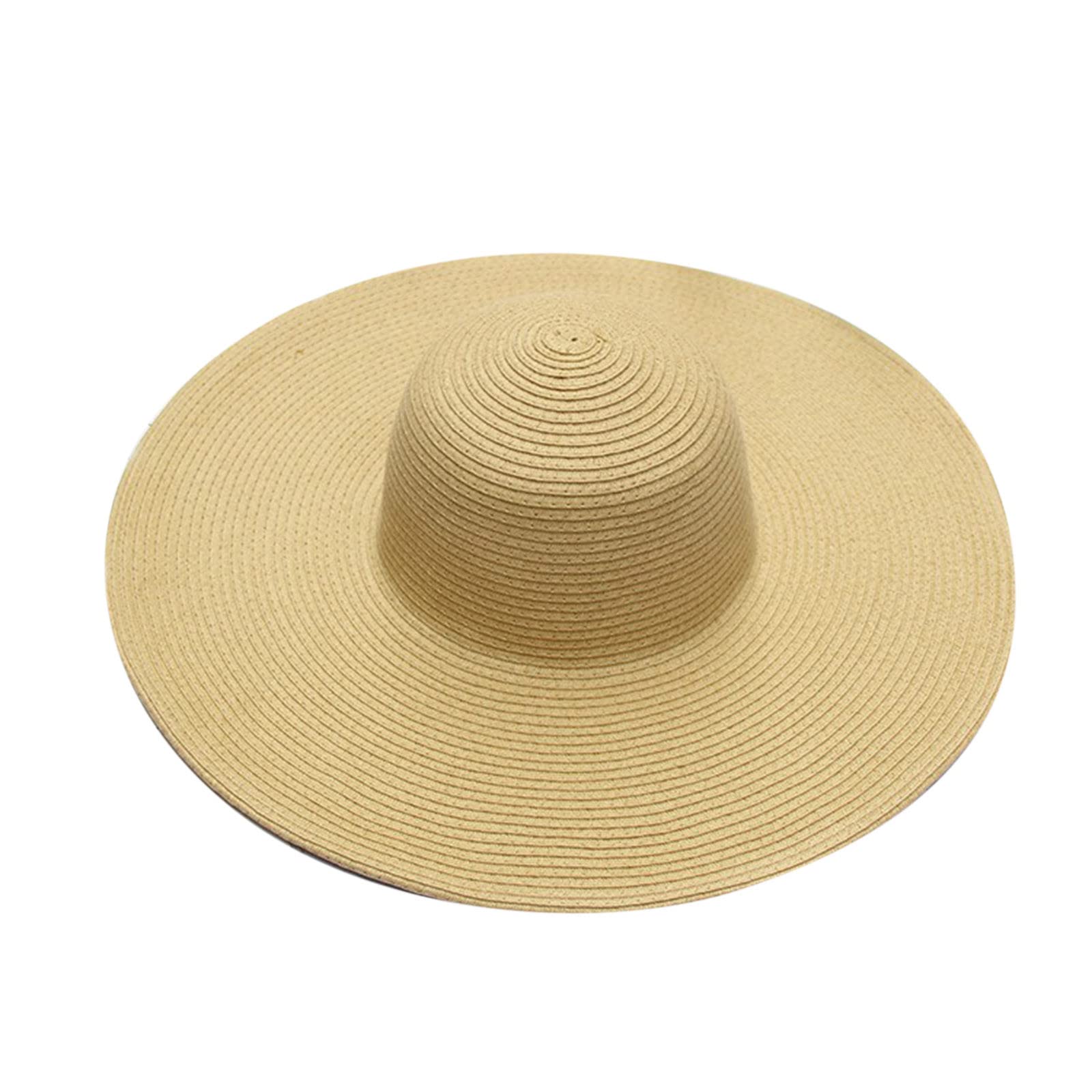 Women's Wide Brim Straw Sun Hat - Foldable Beach Hat for Summer, Outdoor, Travel & Gardening - UV Protection Sun Cap for Women & Girls