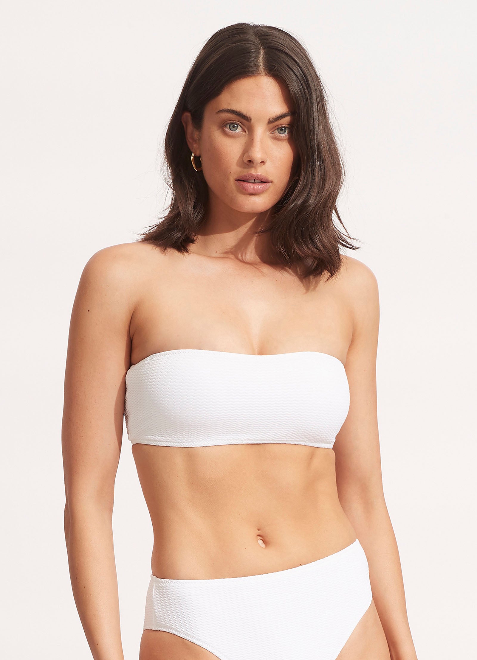 Sea Dive Tube Top for Women - Soft Stretchy White Summer Beachwear for Swimming, Surfing & Vacation Outfits