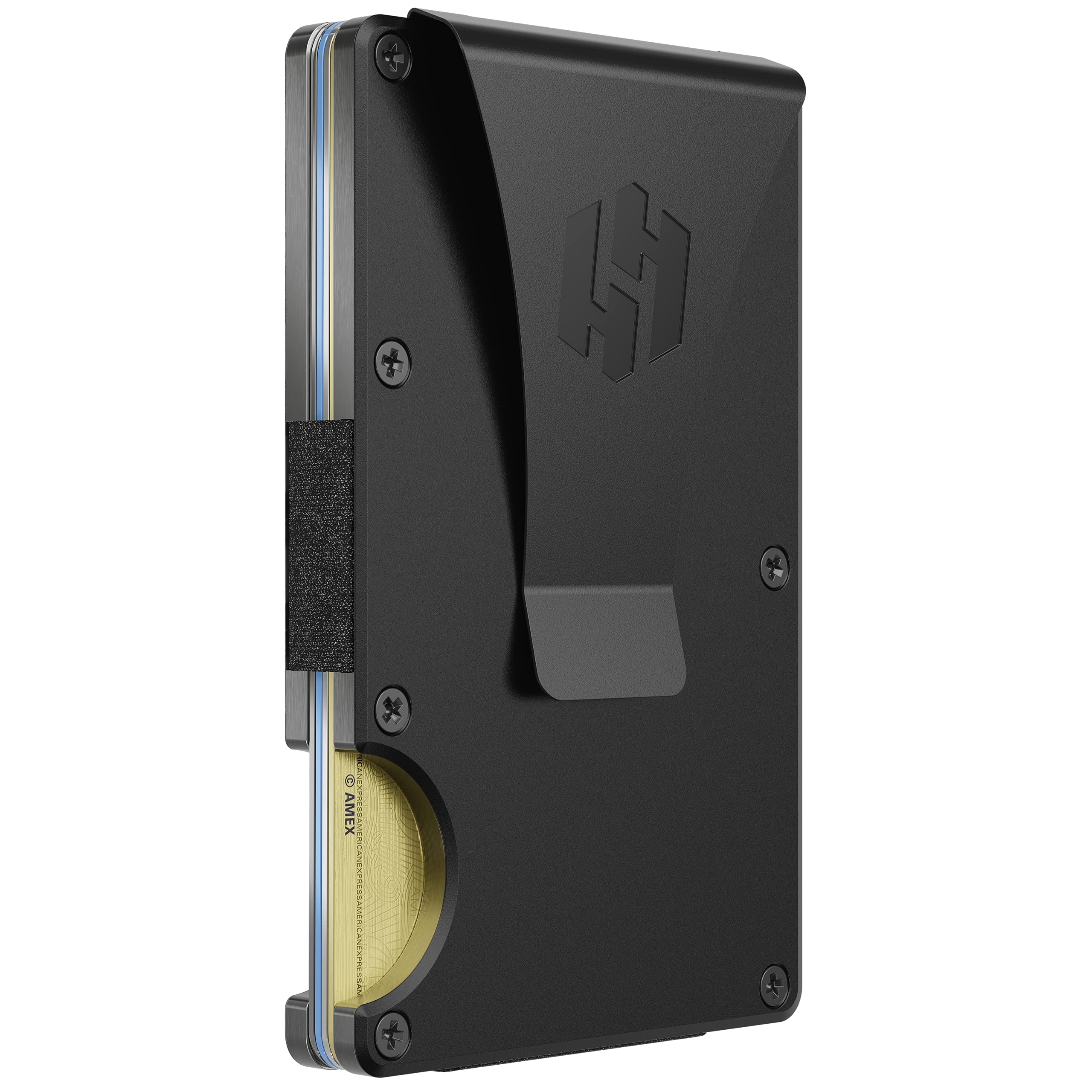 Hayvenhurst RFID Blocking Slim Wallet for Men - Ultra Thin Minimalist Front Pocket Wallet with 12 Card Capacity - Obsidian Black | Perfect for Travel, Business & Everyday Use