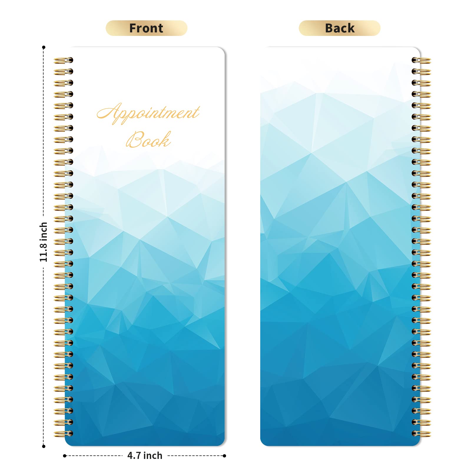 2025 Salon Appointment Book - Undated Daily & Hourly Planner with 15-Minute Intervals for Scheduling - Perfect for College, Office, and Home Use - Blue | Ideal for Beauty Professionals, Students, and Busy Professionals
