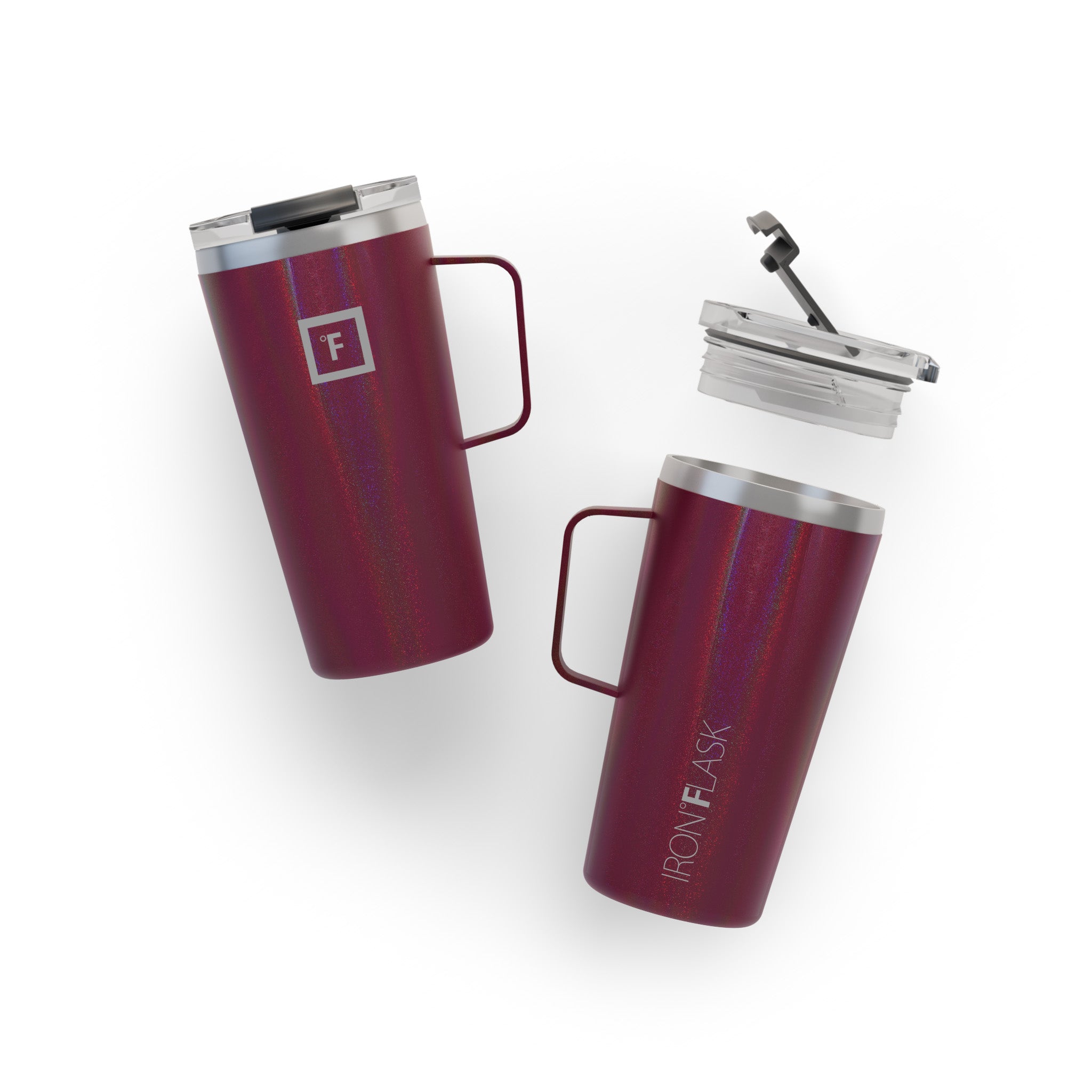 16 Oz Grip Coffee Mug - Insulated Travel Mug with Non-Slip Handle, Perfect for Hot & Cold Drinks - Ideal for Office, Commuting, Camping and Outdoor Activities