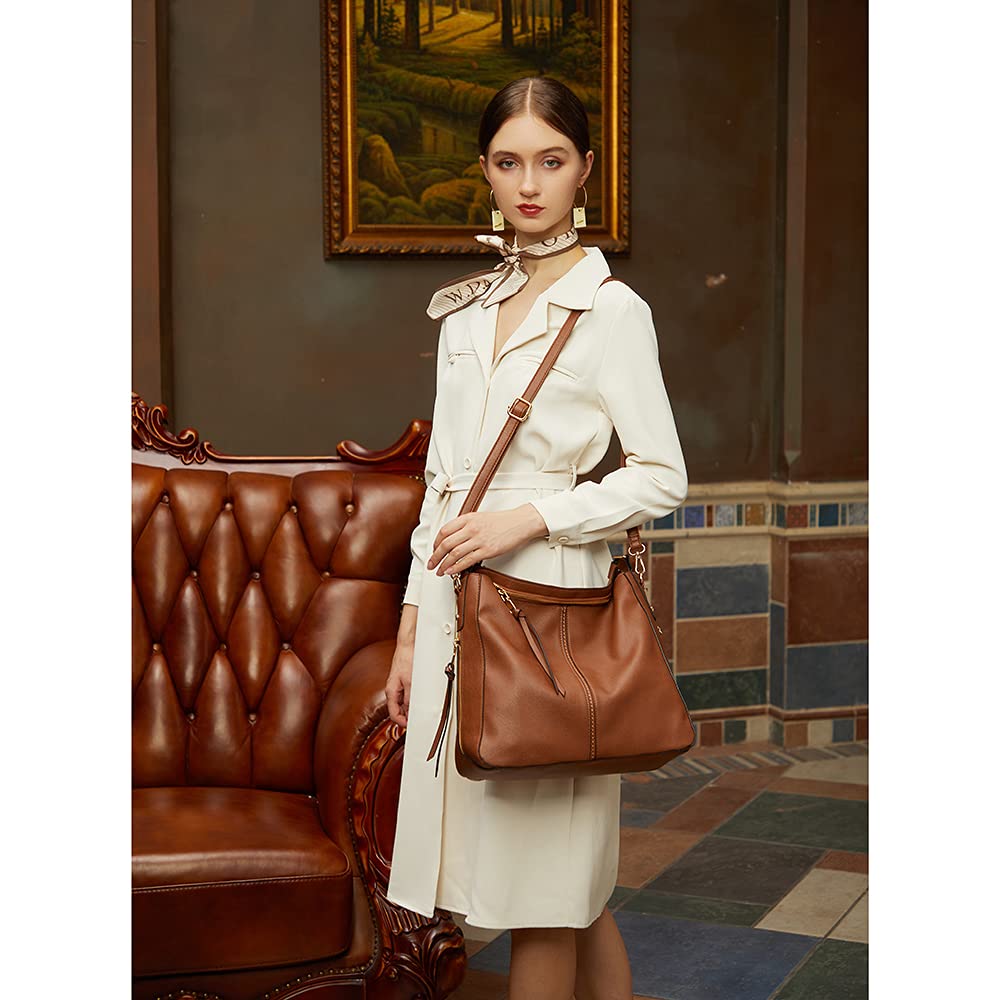 Stylish Vegan Leather Hobo Shoulder Bags for Women - Fashionable Tote & Satchel Handbags for Work, Travel & Everyday Use